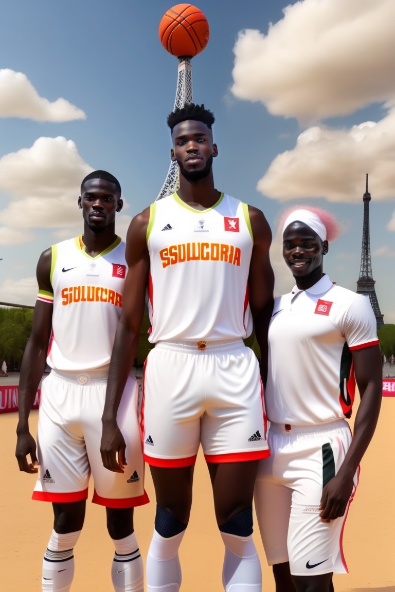 Lexica A group of south Sudanese basketball players posing for a