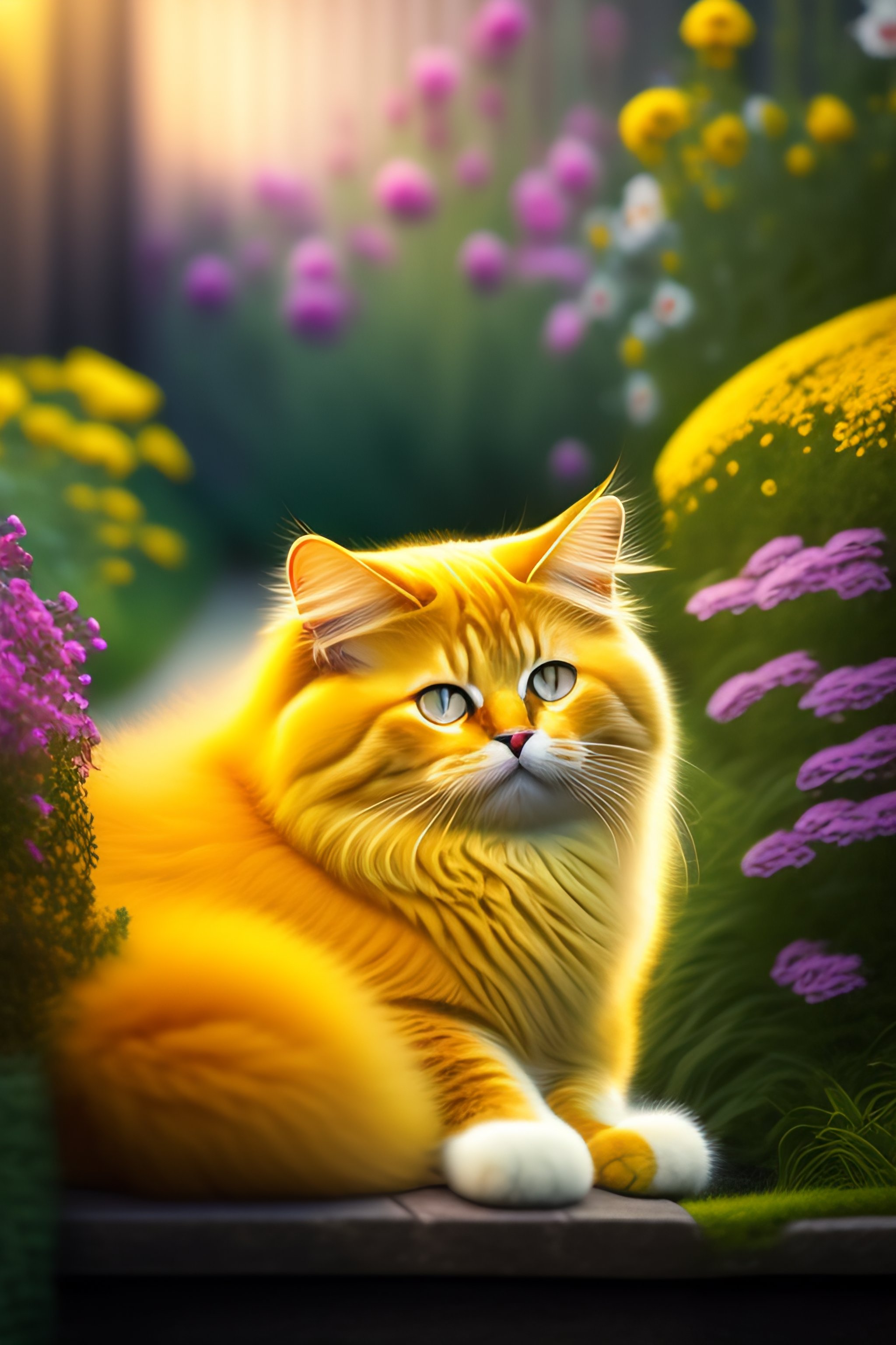 cartoon yellow cat