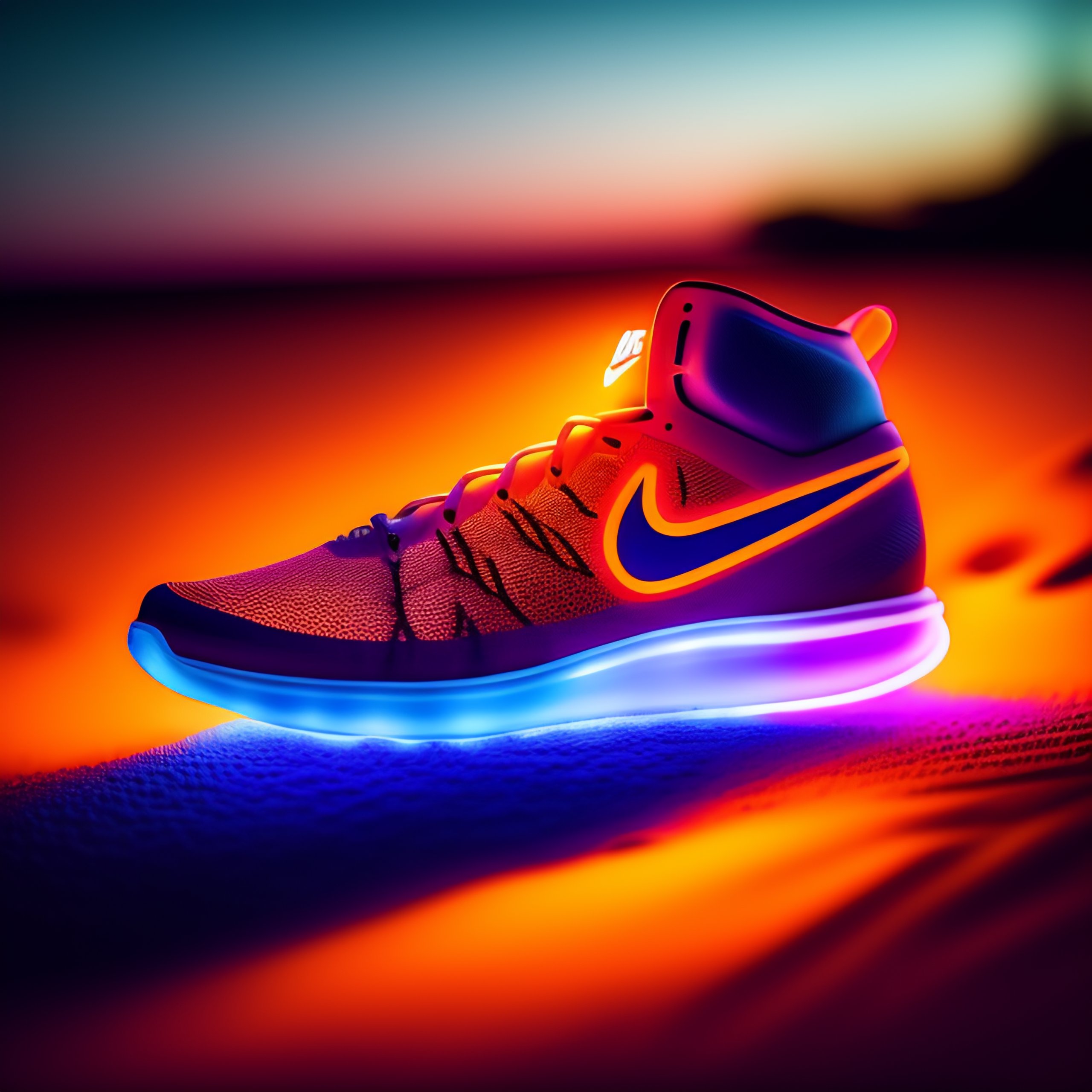 Nike shoes with sales lights