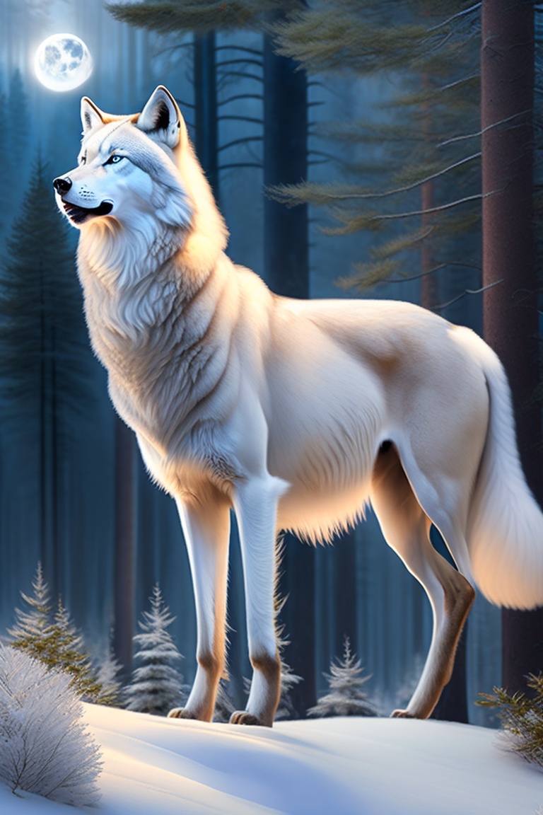 Lexica - The white stands tall and proud, with piercing blue eyes and a ...