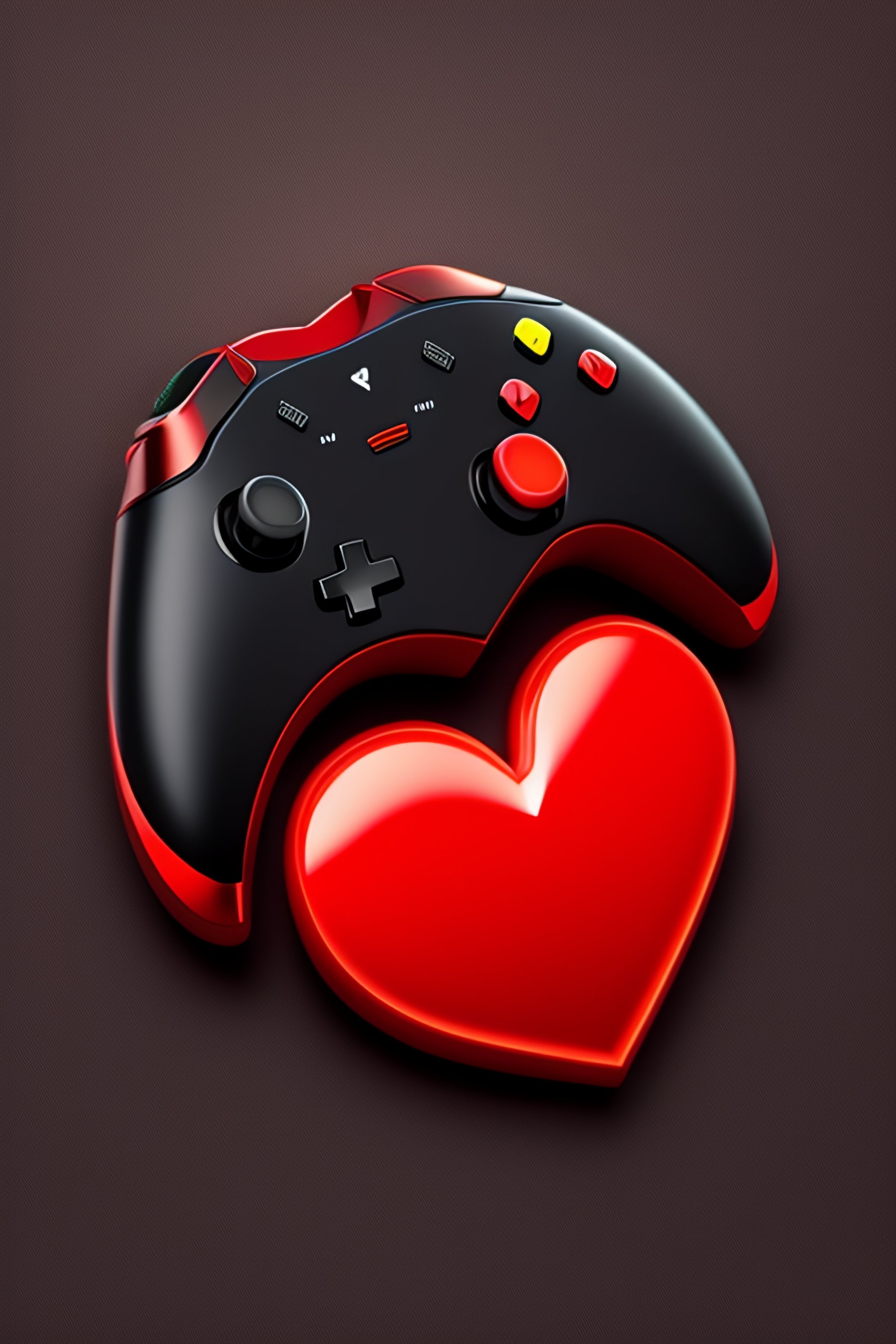 Lexica 2 video game controller with some red heart, tshirt graphic