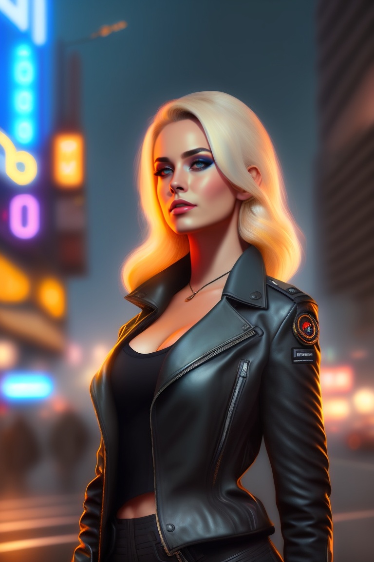 Lexica - Cyberpunk blonde feme fatale reporter, smart but scared night ...