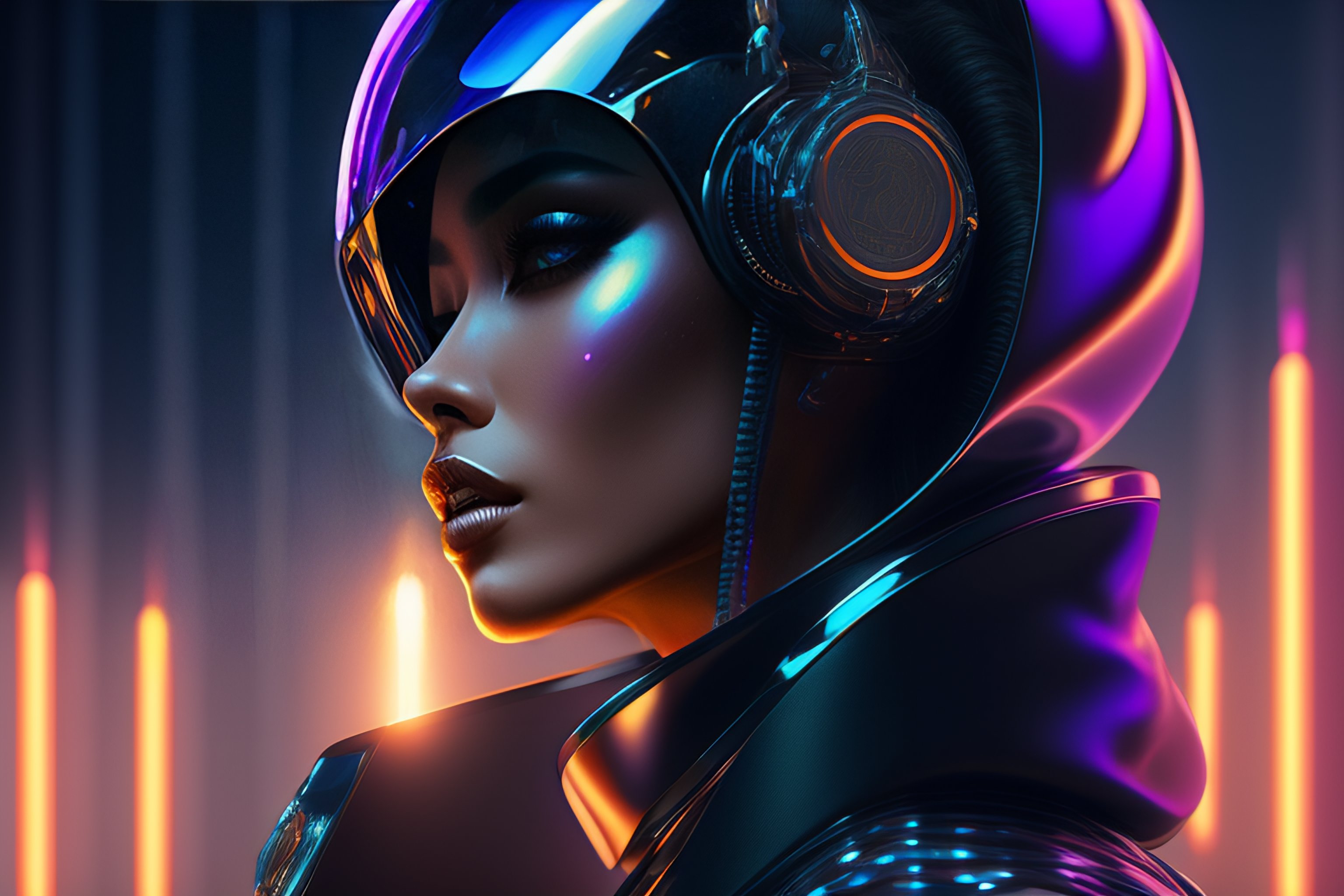 Lexica - Bitcoin polished man, glossy, holographic crystals, bionic ...