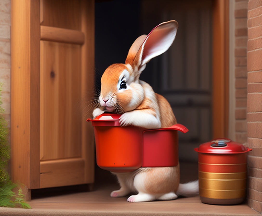 Lexica The washerman thought, "I can put this rabbit to good use for