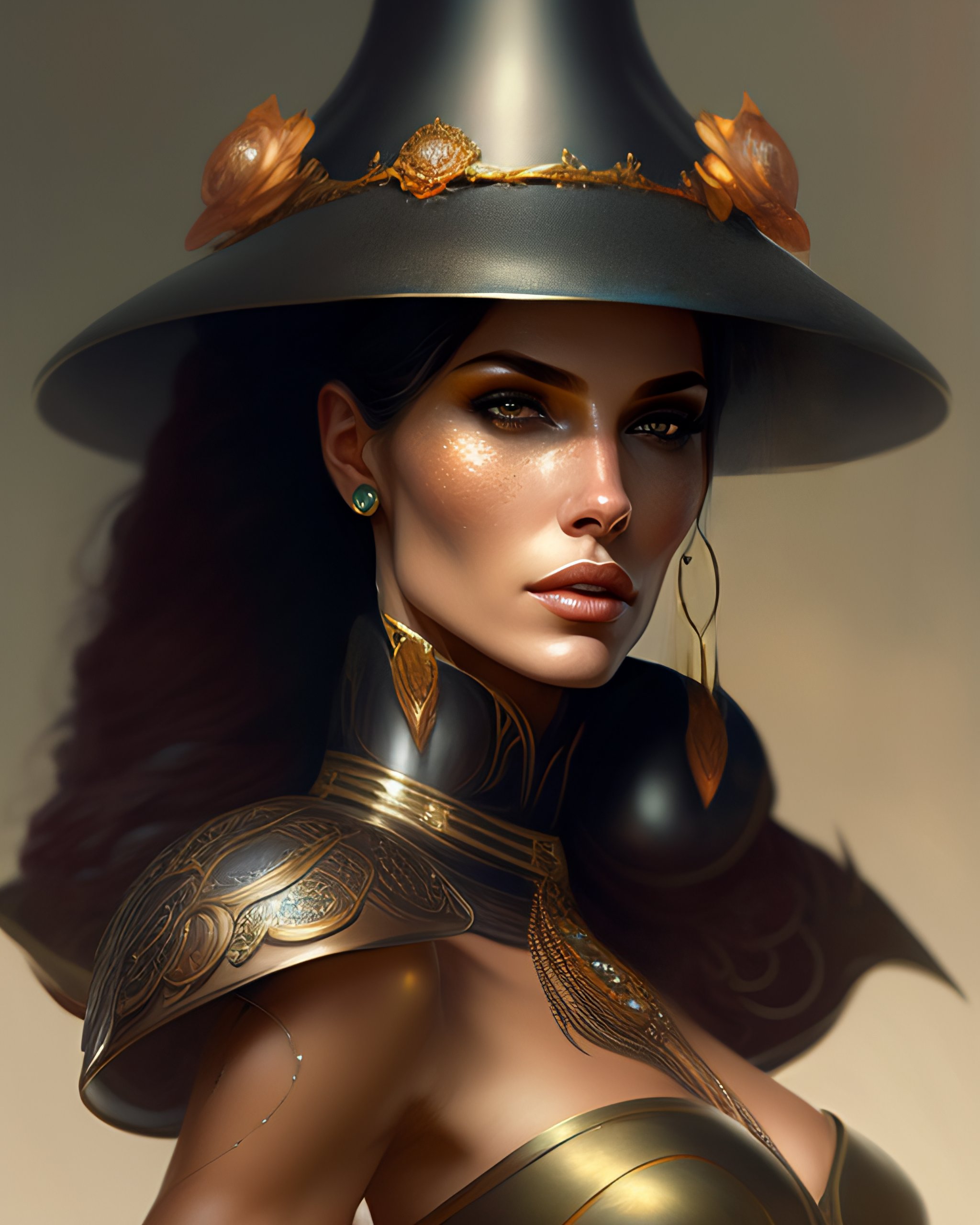 Lexica - Fuul body portrait witch-cyborg Anthropomorphic woman mushroom ...