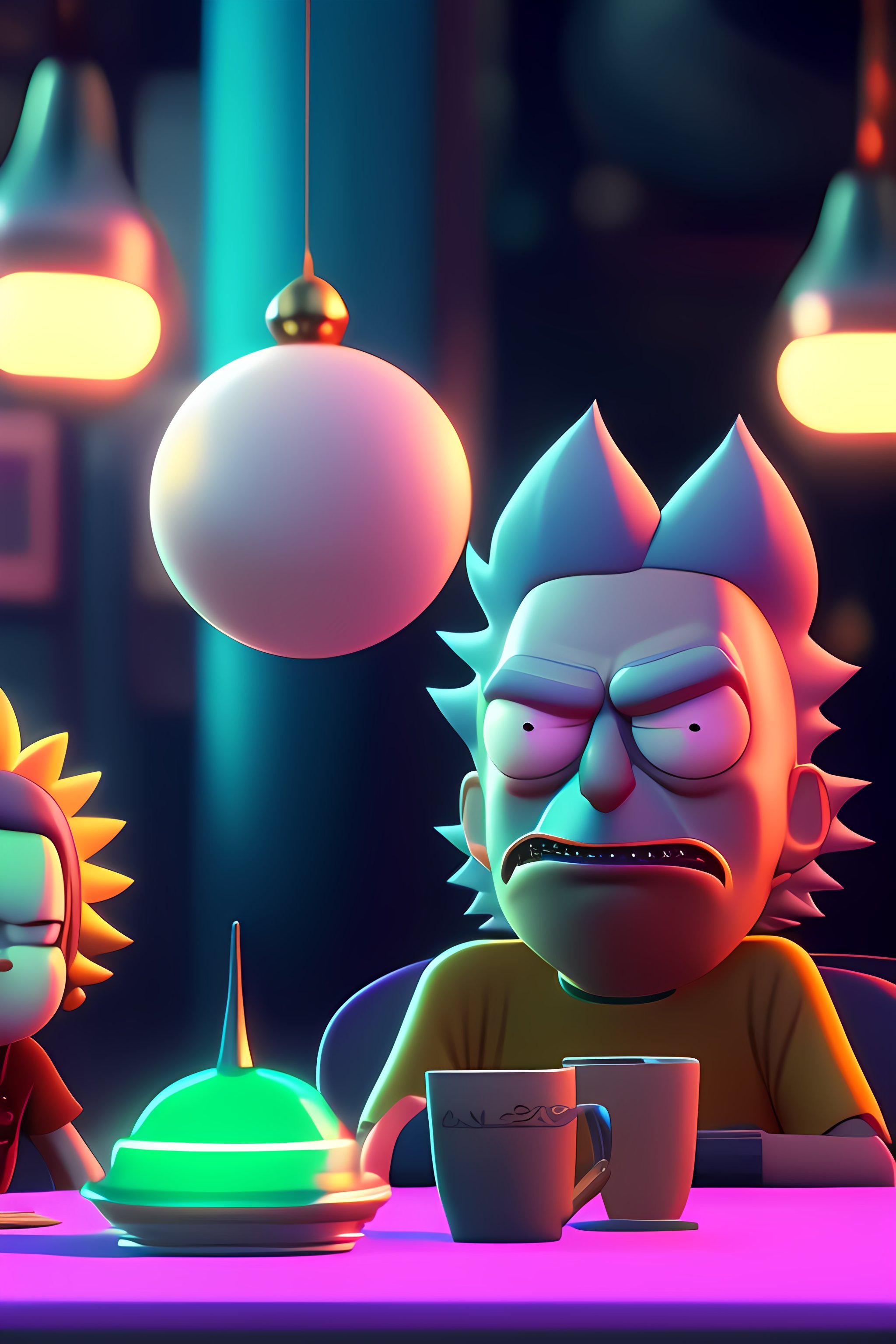 Lexica - Rick and morty in pixar style, octane render, unreal engine