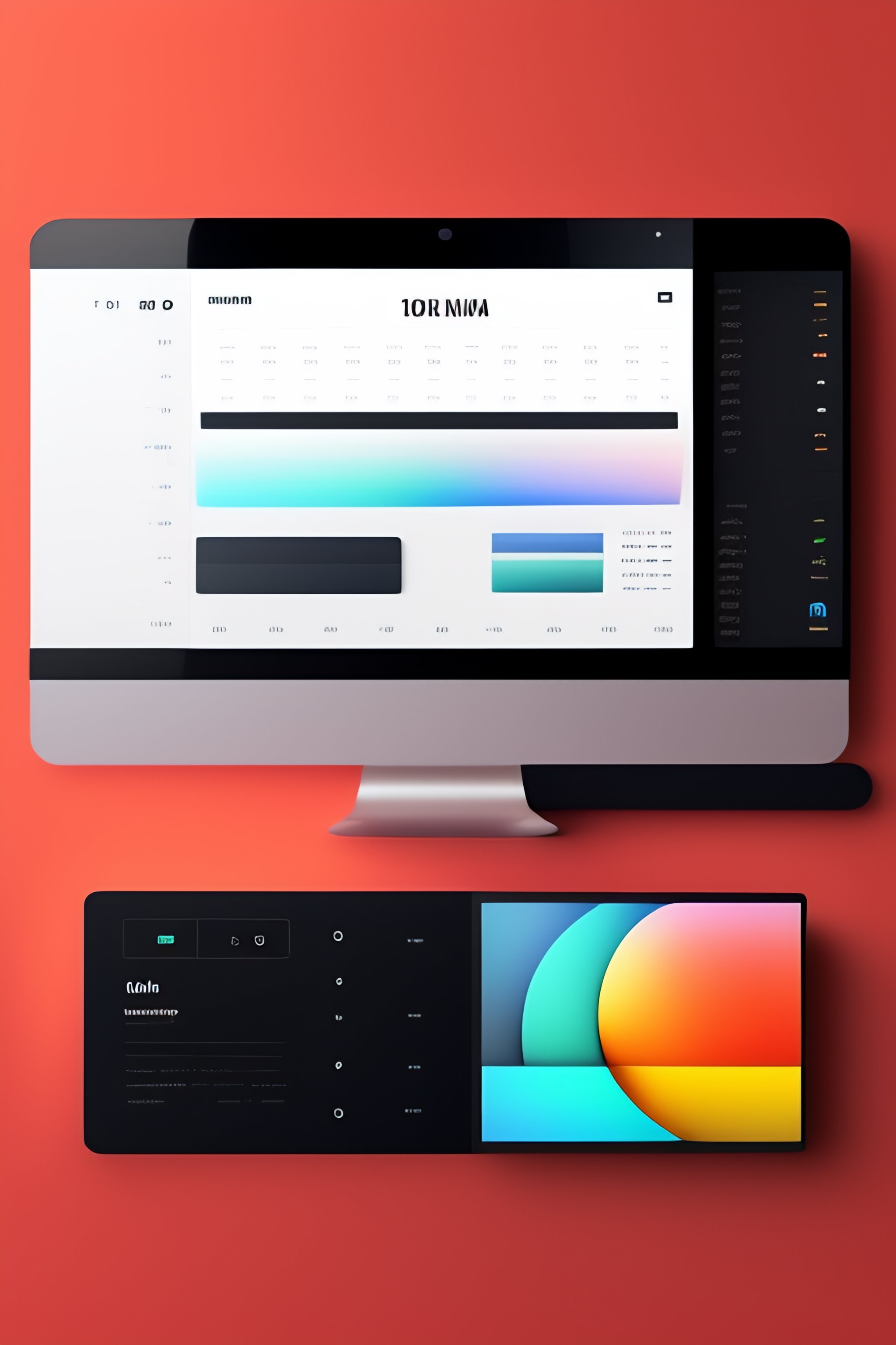Lexica - Photoshop desktop gnom4 minimal flat UI in dieter rams style ...
