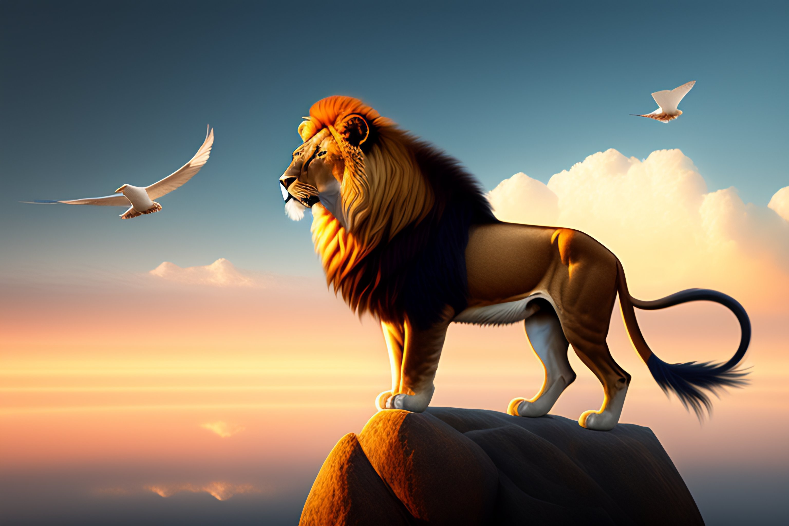 lion vs eagle