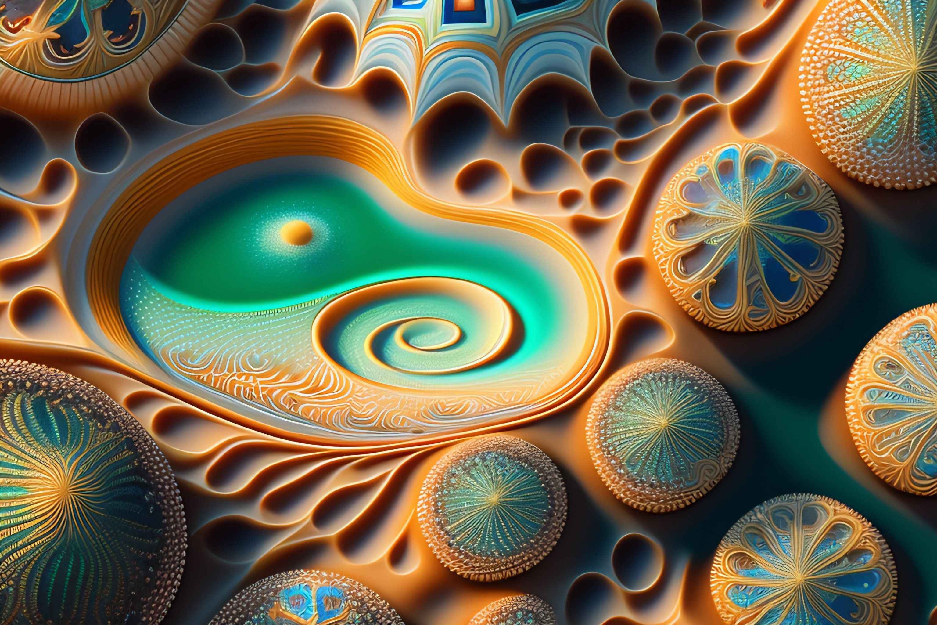 Lexica - An ultra hd detailed painting of a beach by Earnst Haeckel ...