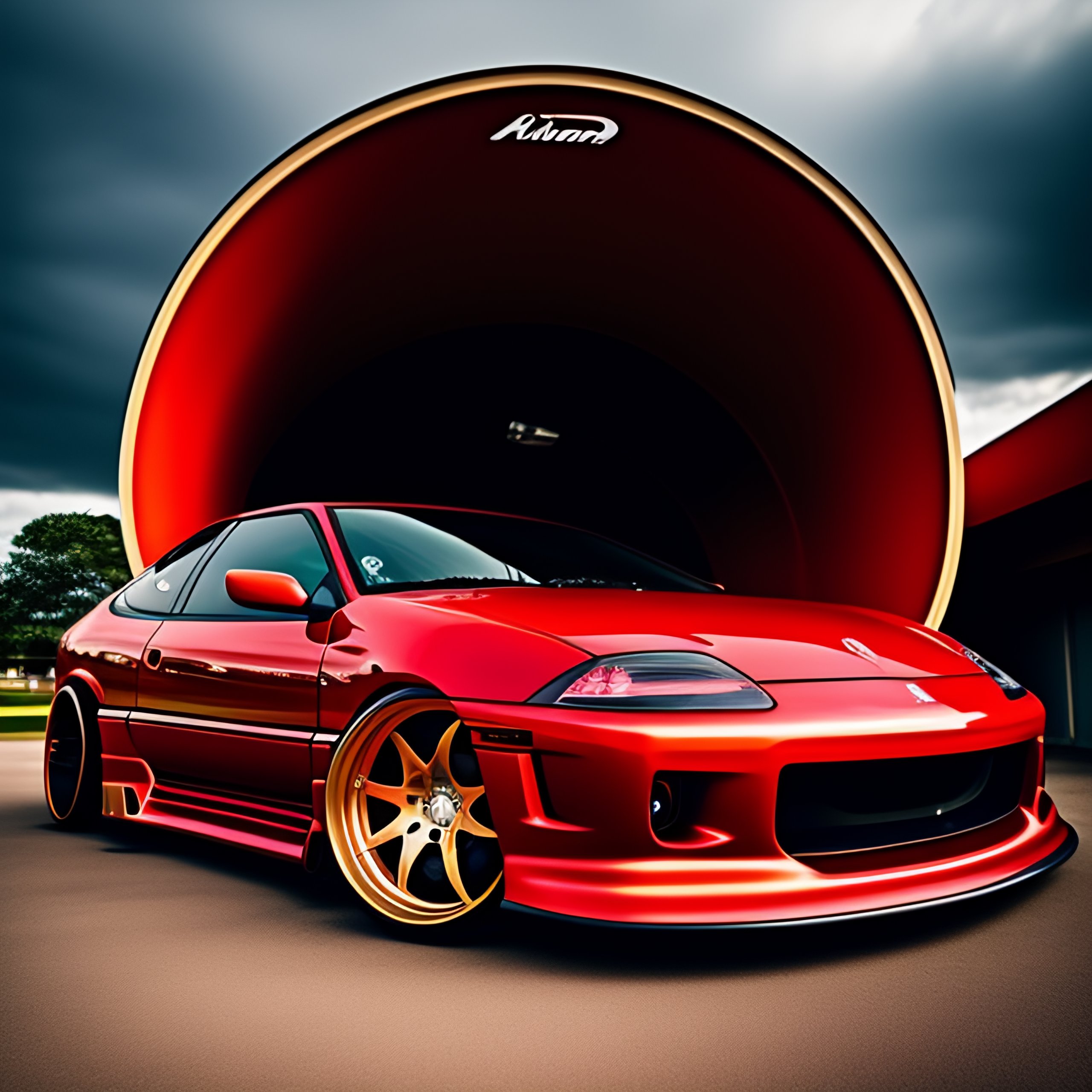 Lexica - A red mitsubishi eclipse 1999, rays volk racing te37v 18