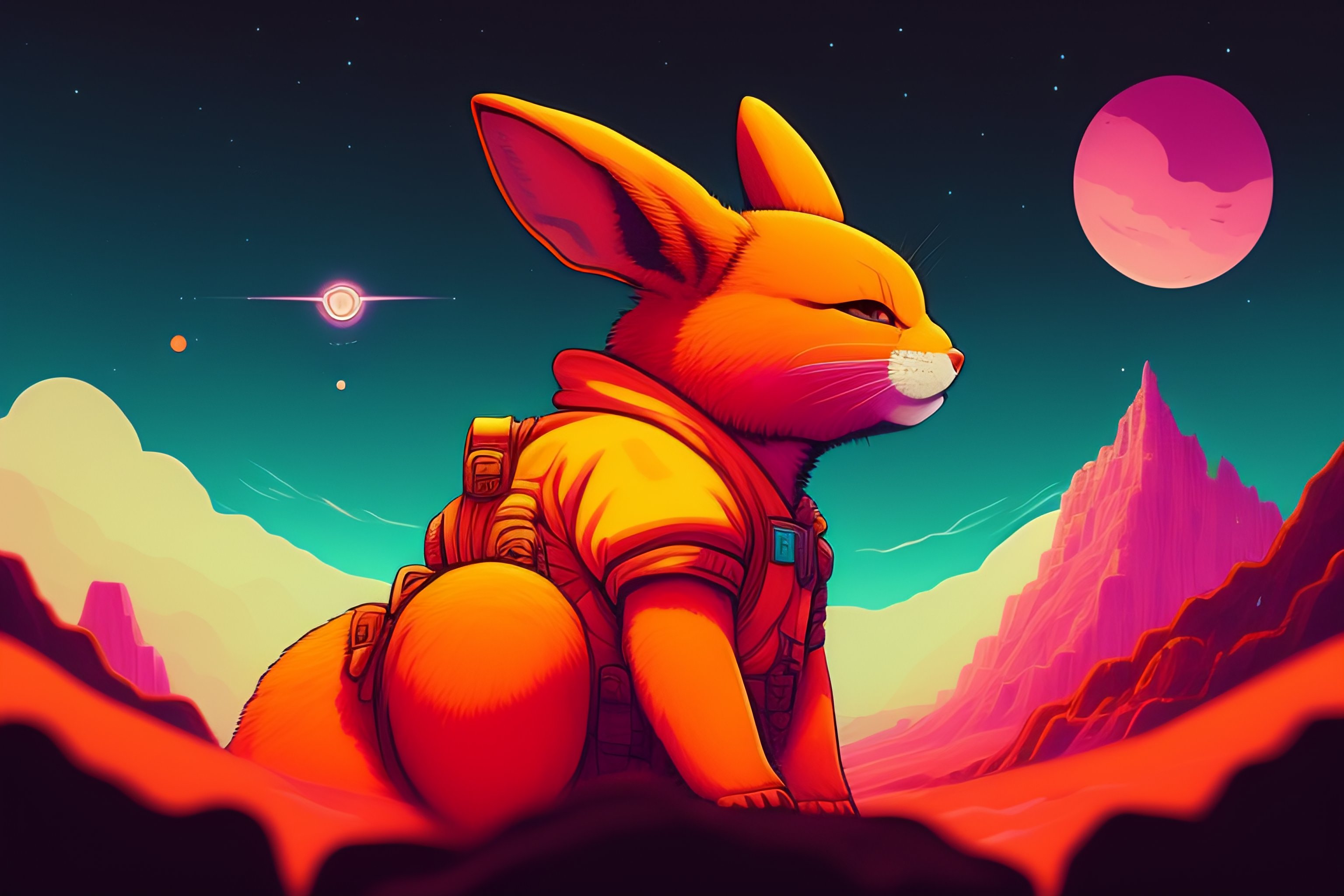 Lexica - Photo of fusion of a huge savage rabit monster with an alien ...