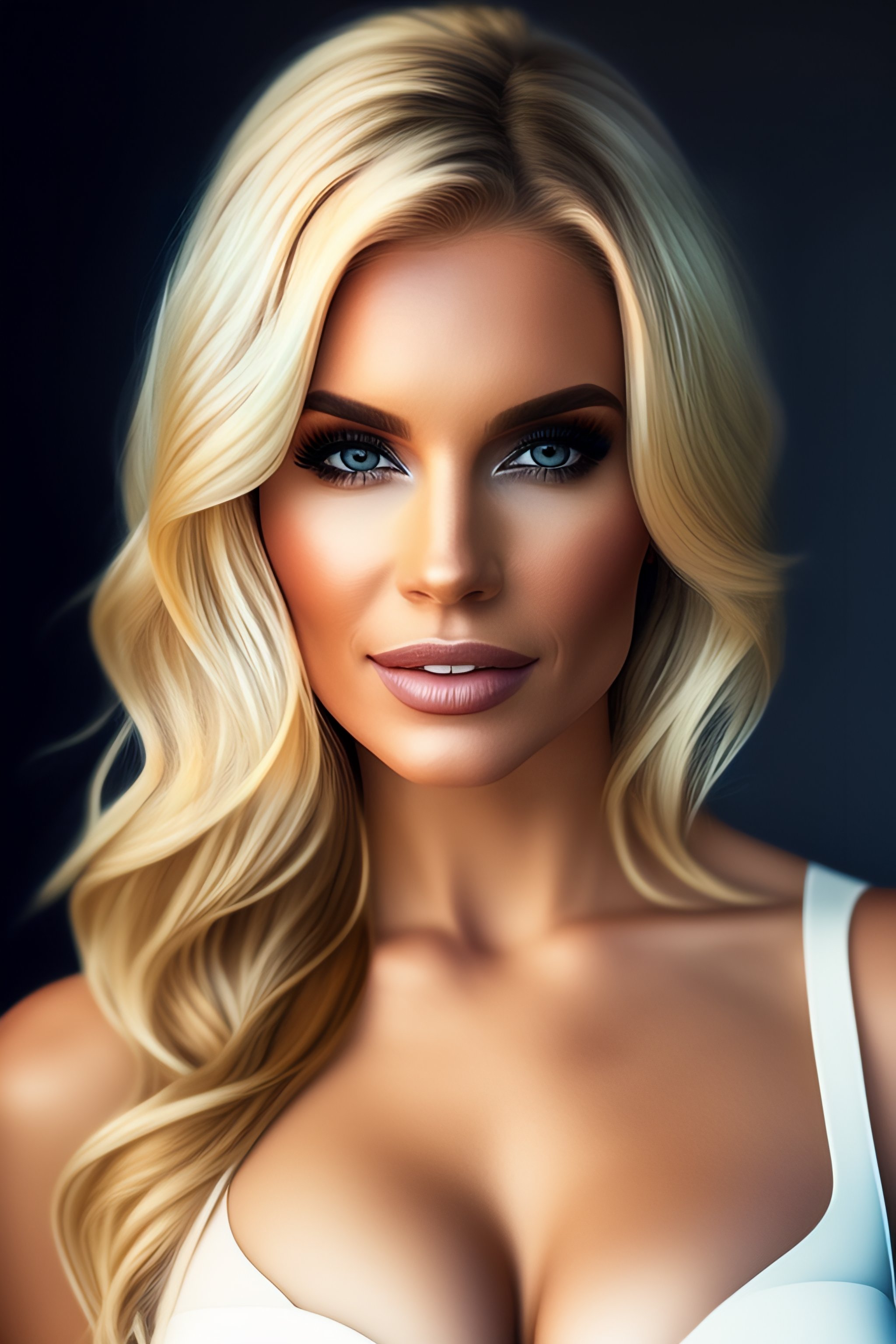 Elegant Woman With Large Bust Size And Blond Hair Stock Photo, Picture and  Royalty Free Image. Image 21509176.