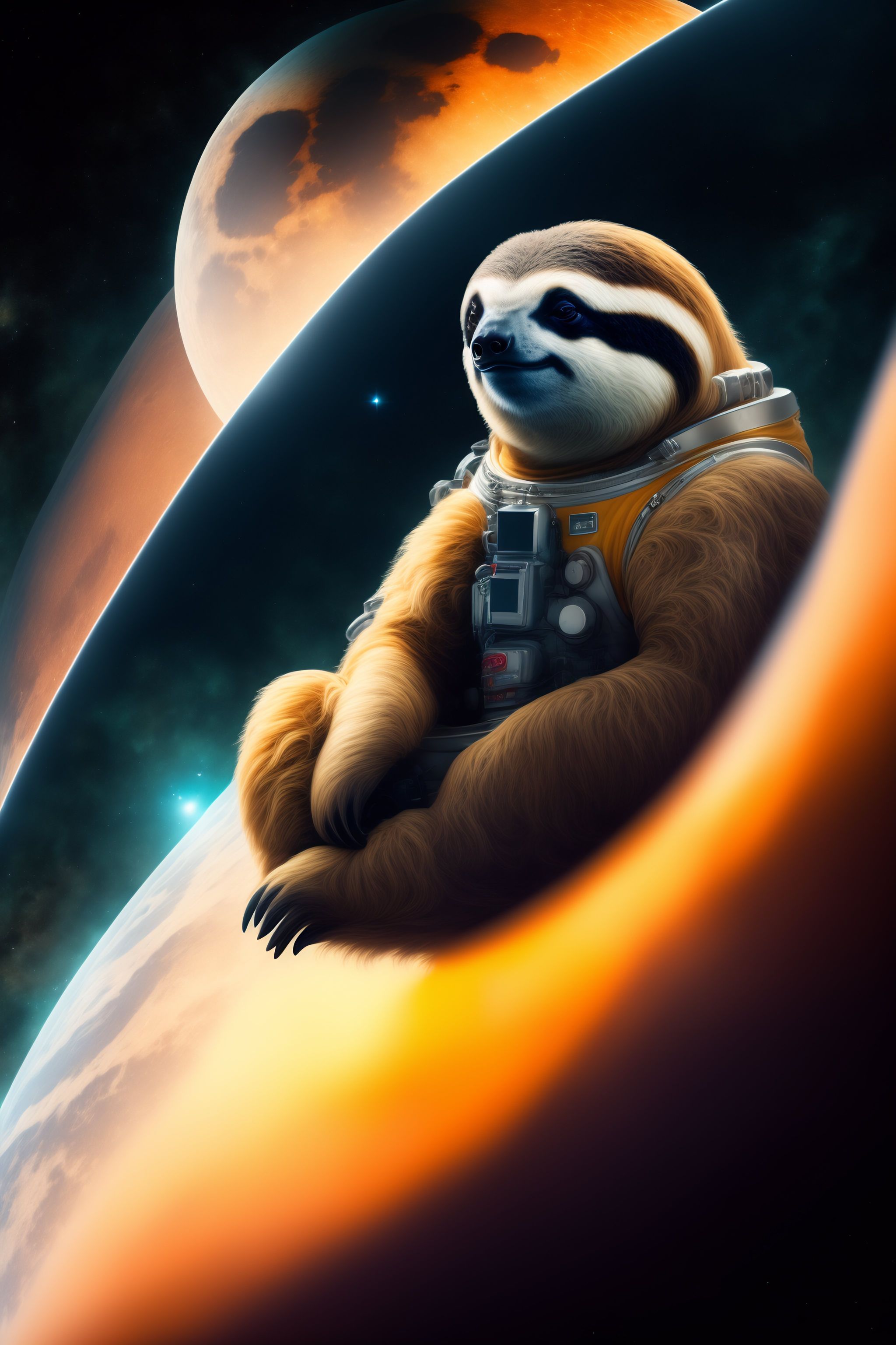 sloth astronaut wallpaper