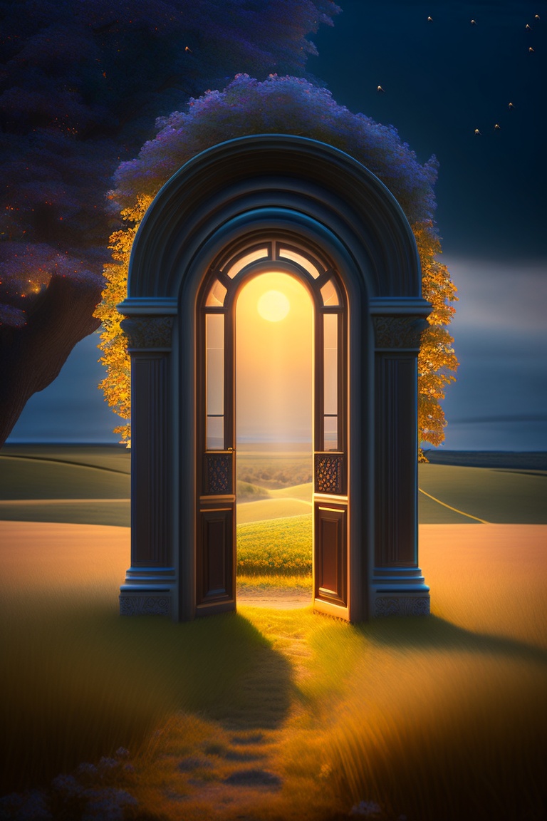 Lexica - Enchanted Doorway: An image of an intricately designed door in ...