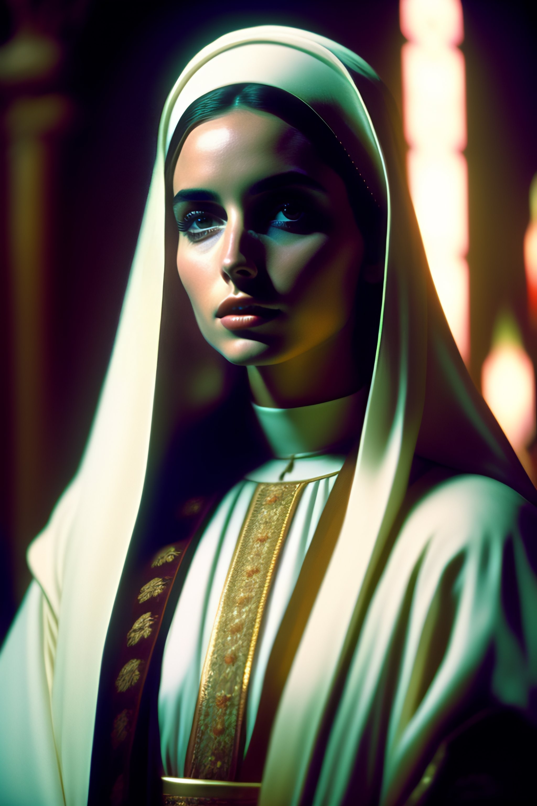 Lexica - Very blusty beautiful ana de armas as a nun in a catholic ...