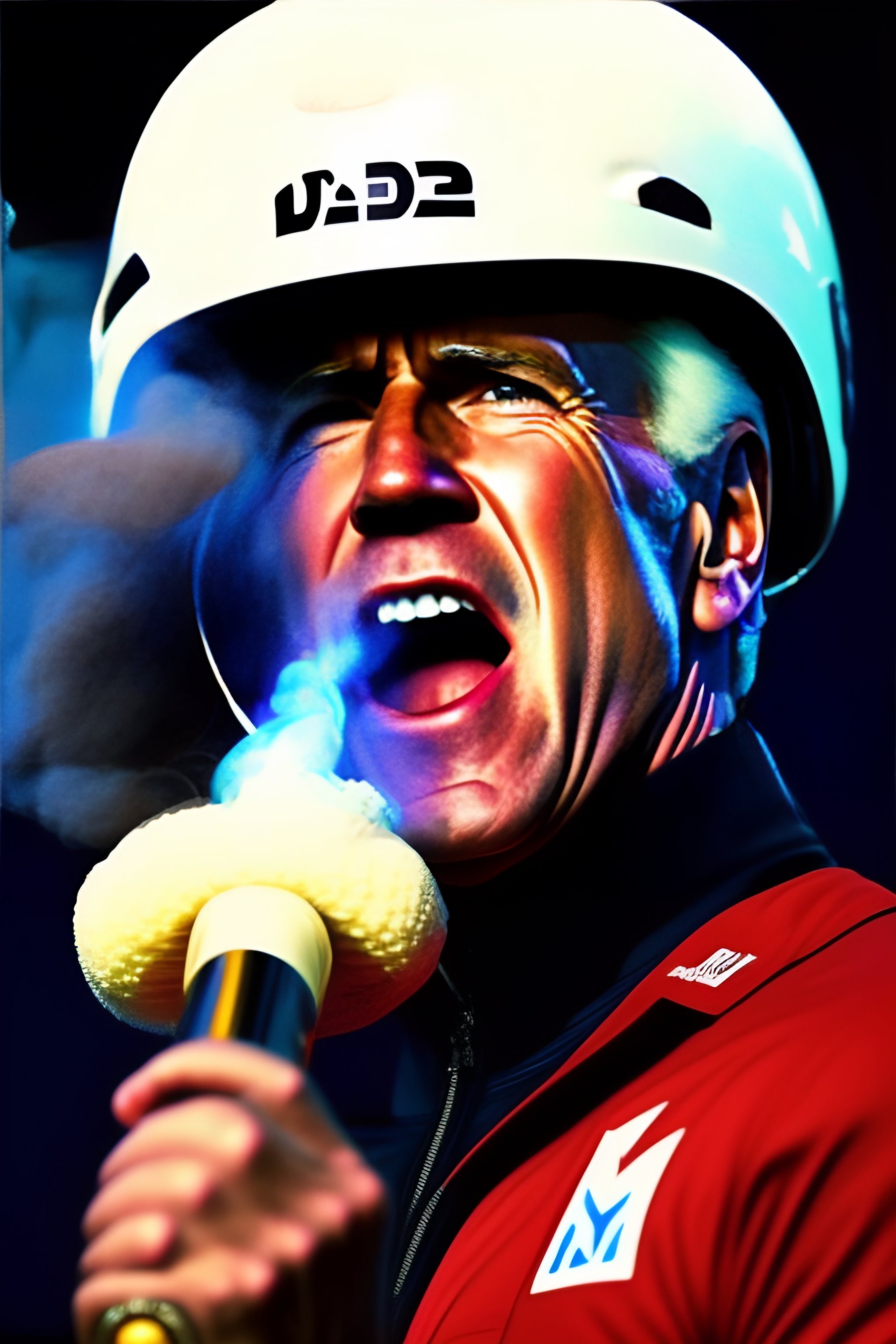 Lexica - Joe biden holding a machine gun at his waist and screaming ...