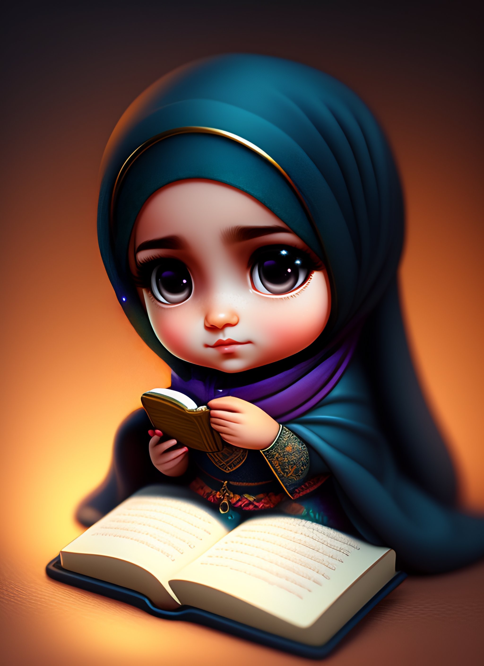 girl reading quran