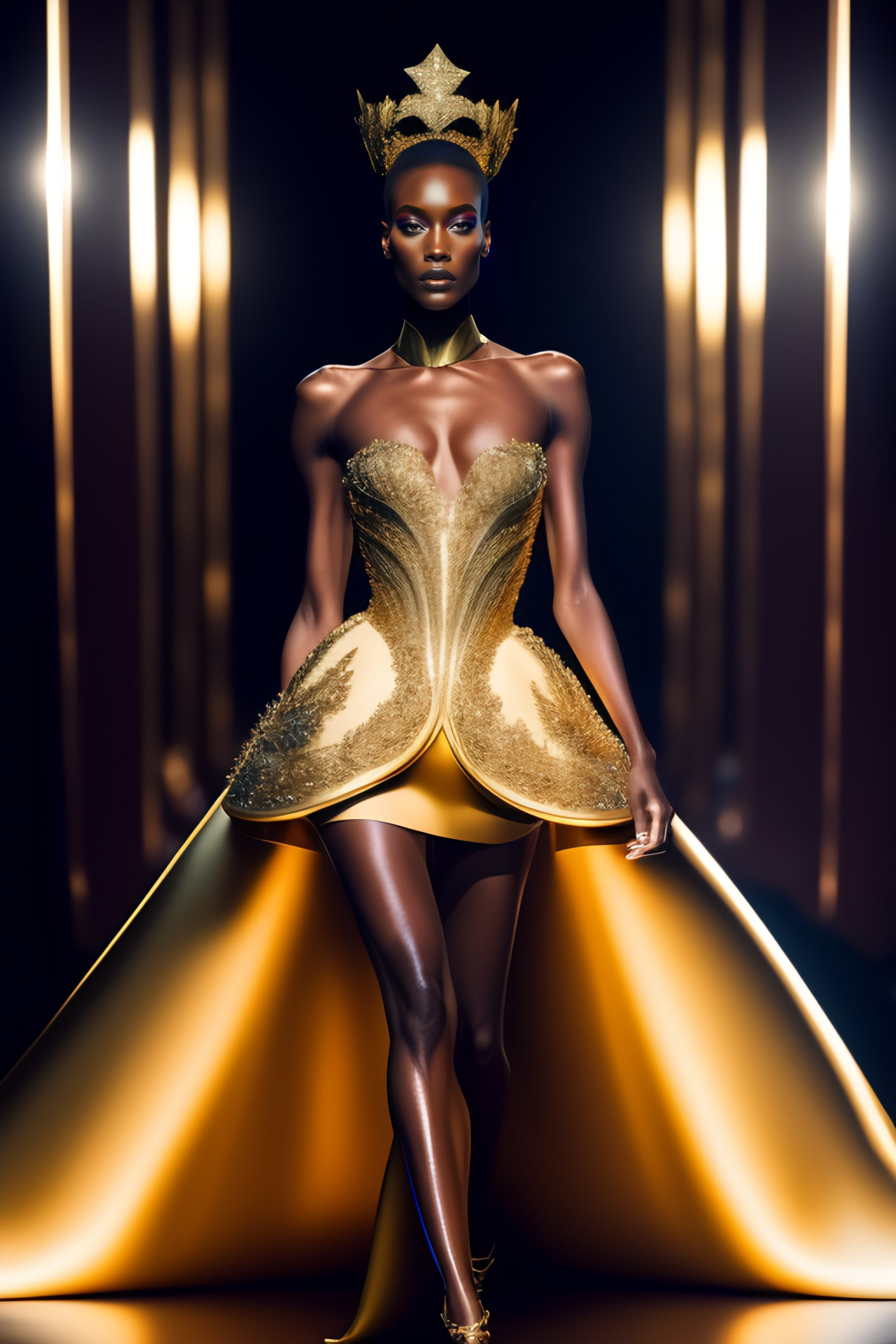 Lexica - /imagine prompt: a Thierry mugler haute couture dress+ full ...