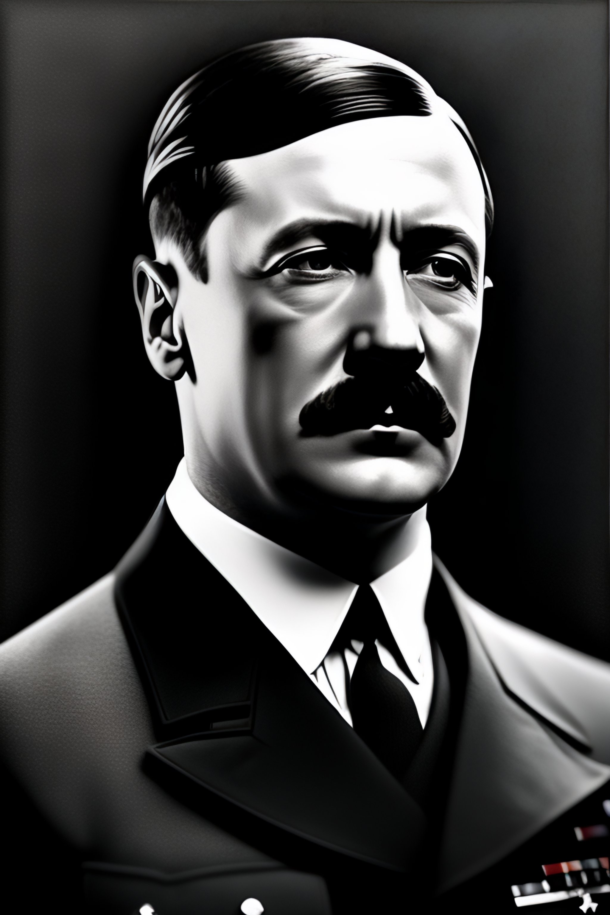 Lexica - Adolf hitler portrait black background