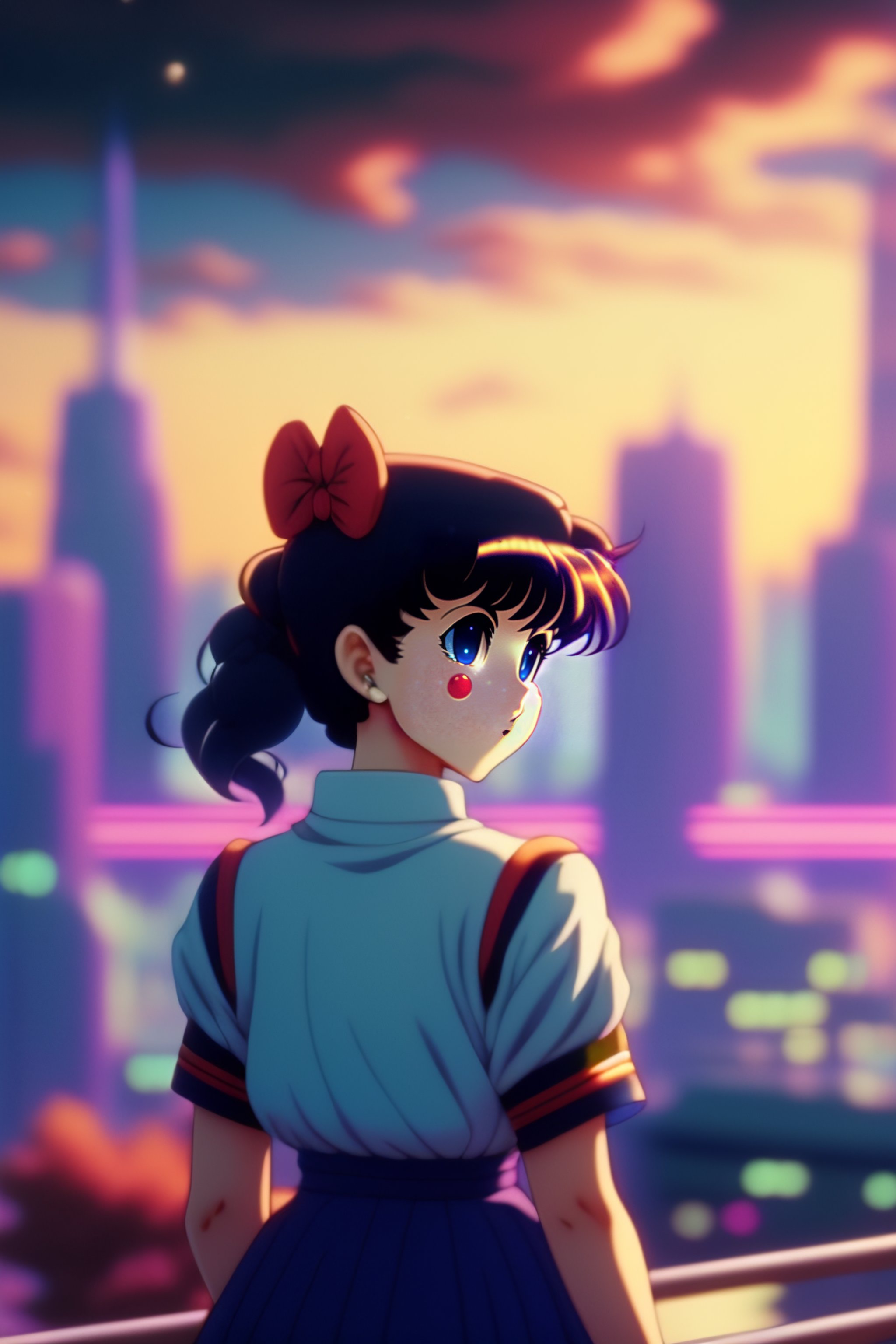 Lexica 90's anime vintage anime screenshot joyful school girl Sailor