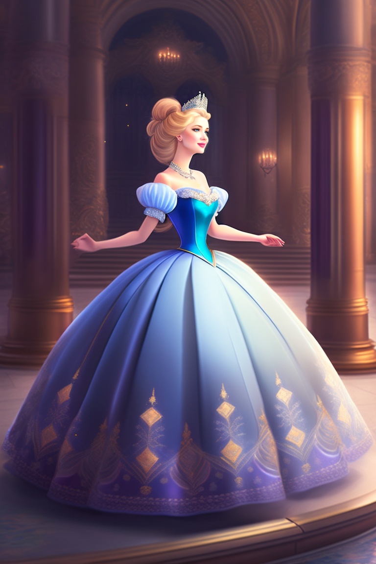 Lexica - Cinderella thanked her fairy godmother and set off to the ball ...