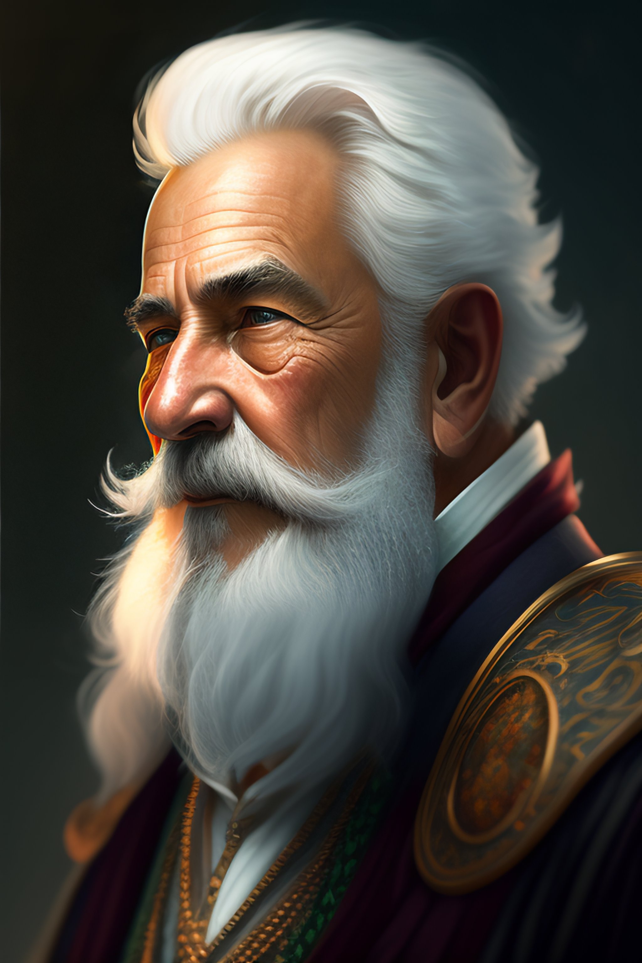 Lexica - Portrait of old male wizard in heightened detail, poised ...
