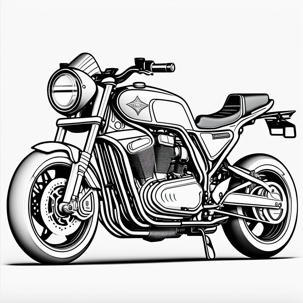 Lexica - JUST a front view motorcycle, vectorial image, not details ...