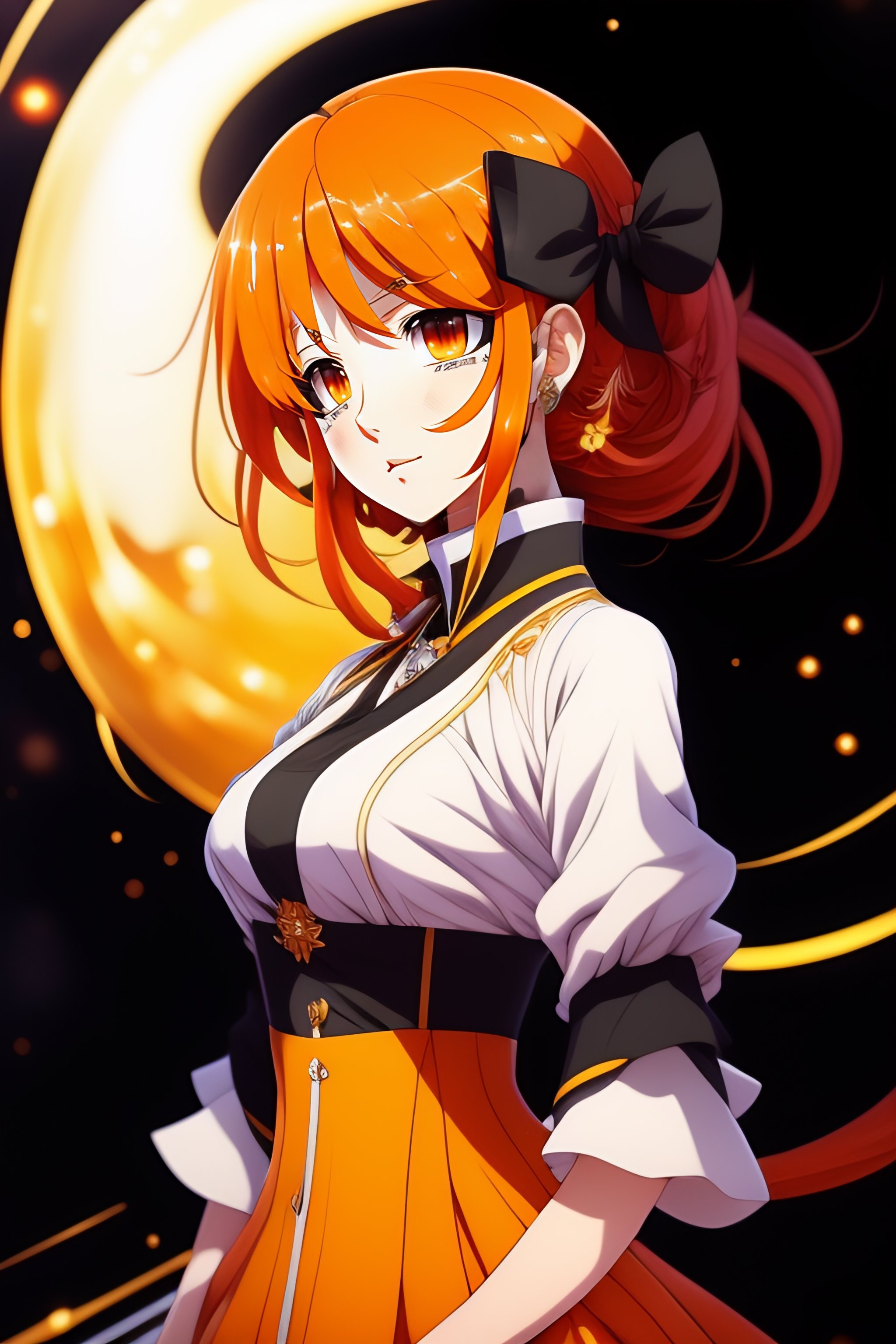 anime girl with orange hair