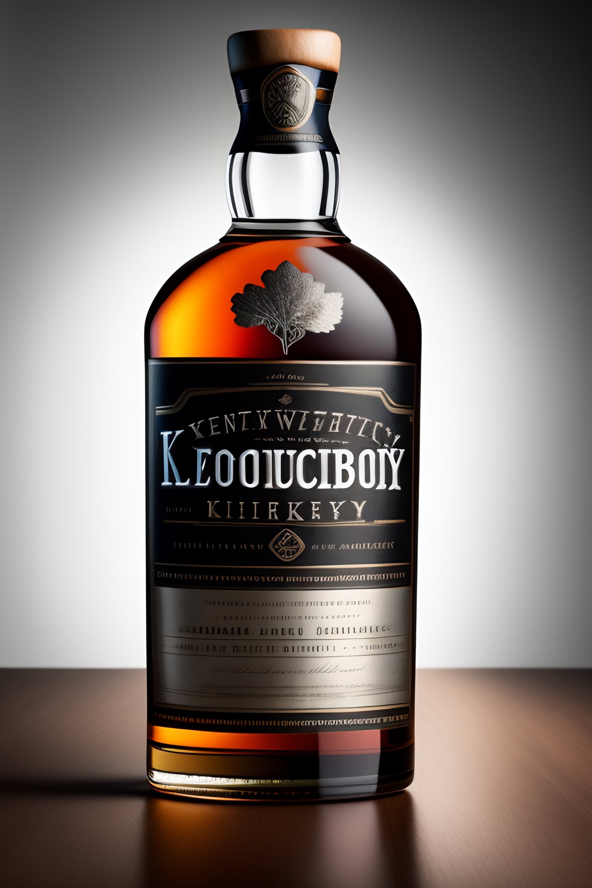 Lexica - Kentucky bourbon whiskey metallic silver gear wheel label ...