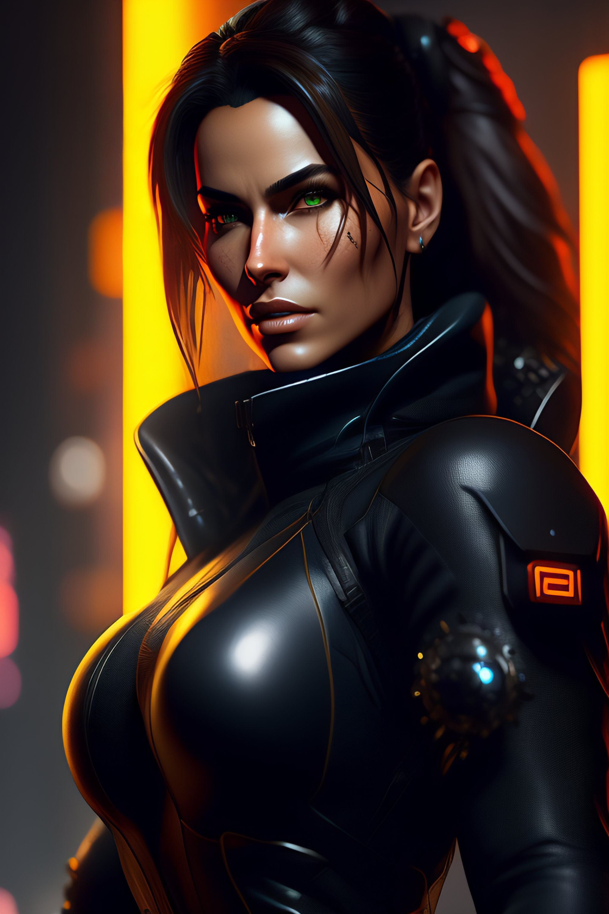 Lexica - Lara Croft, cyberpunk ninja tech armor, concept art ...