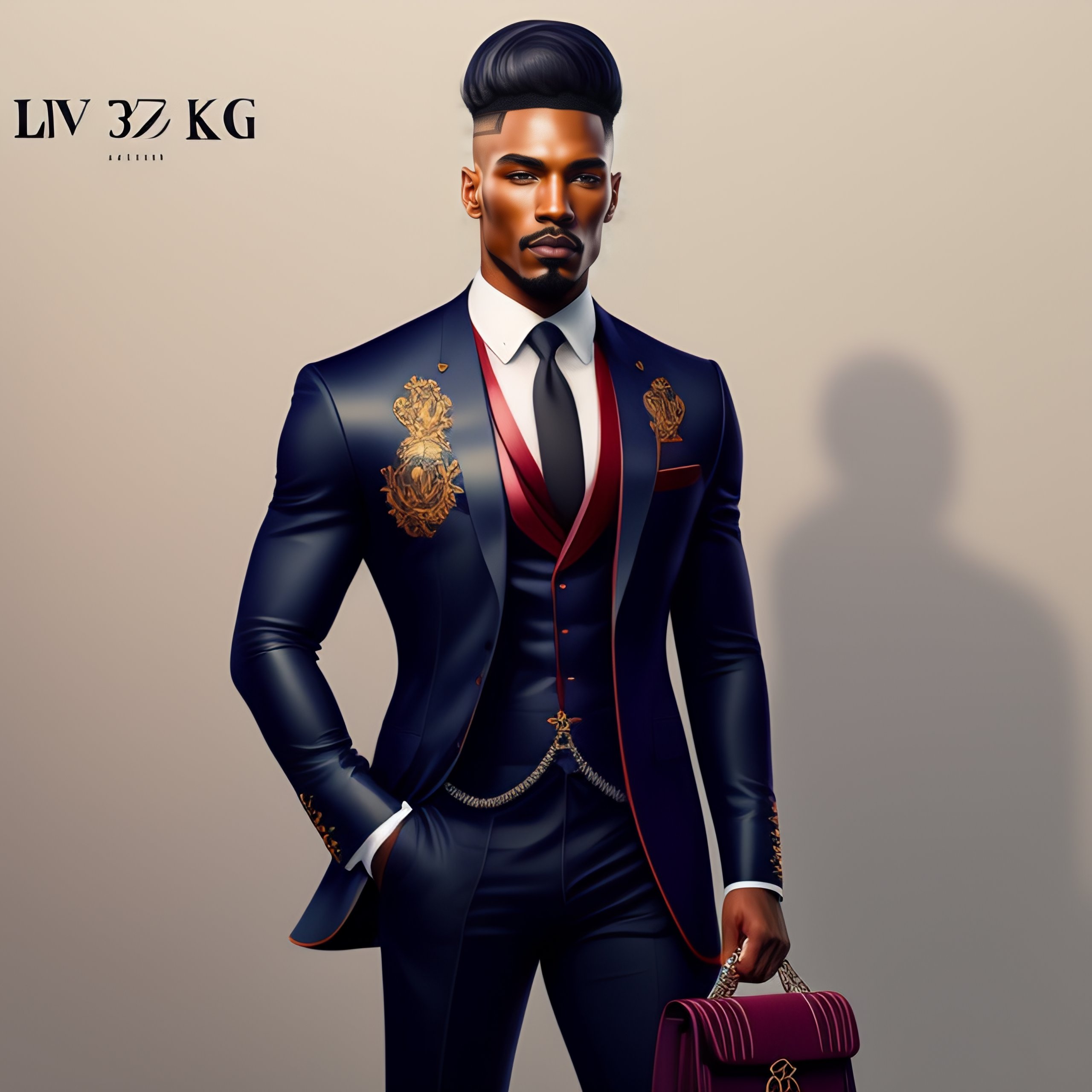 Lexica - LV three piece suit, LV handbag, mercedes key chain