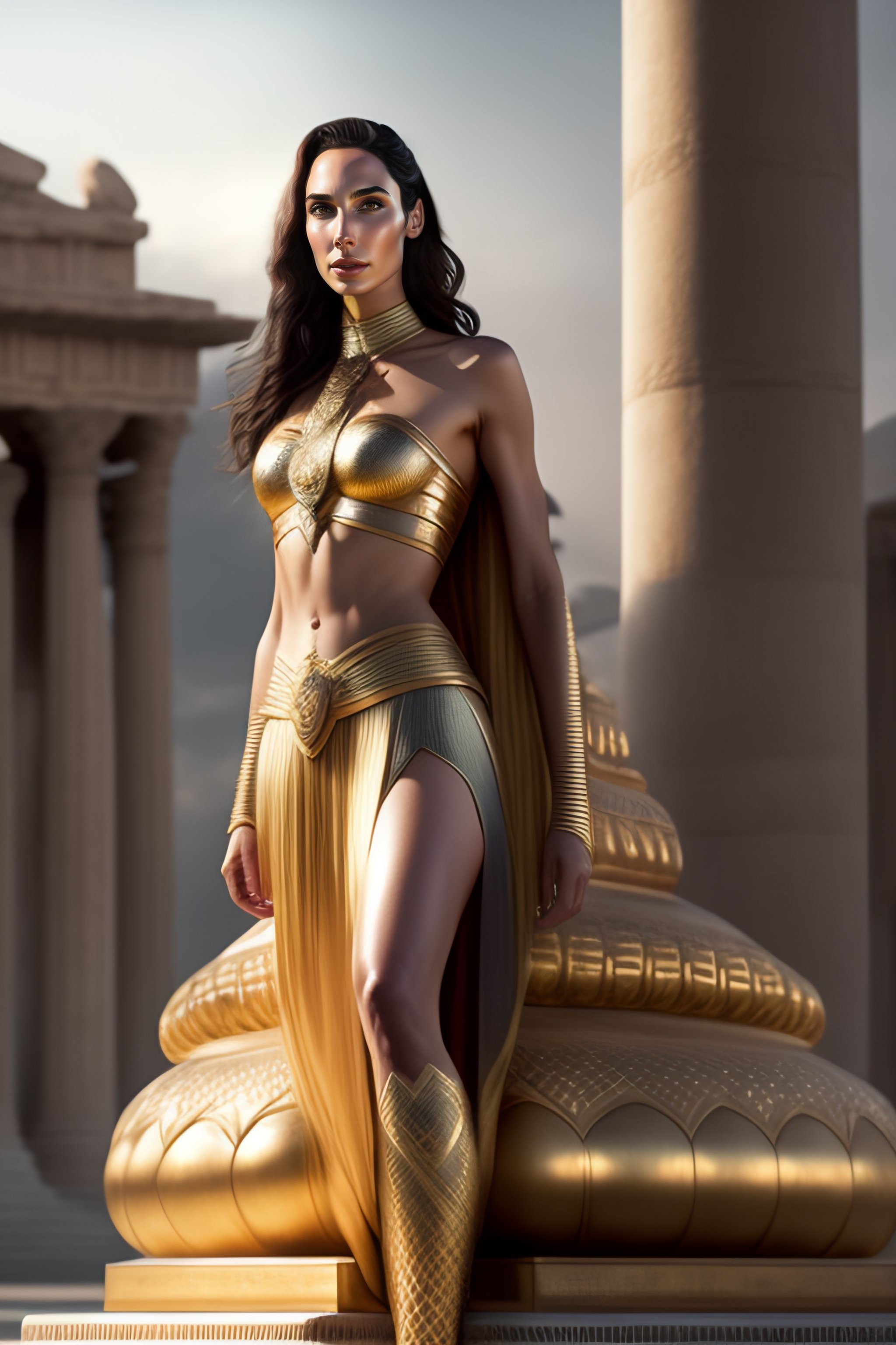 Lexica Gal Gadot Is Virgo Shaka In The Lotus Position On Top Of A Large Lotus Flower Greek