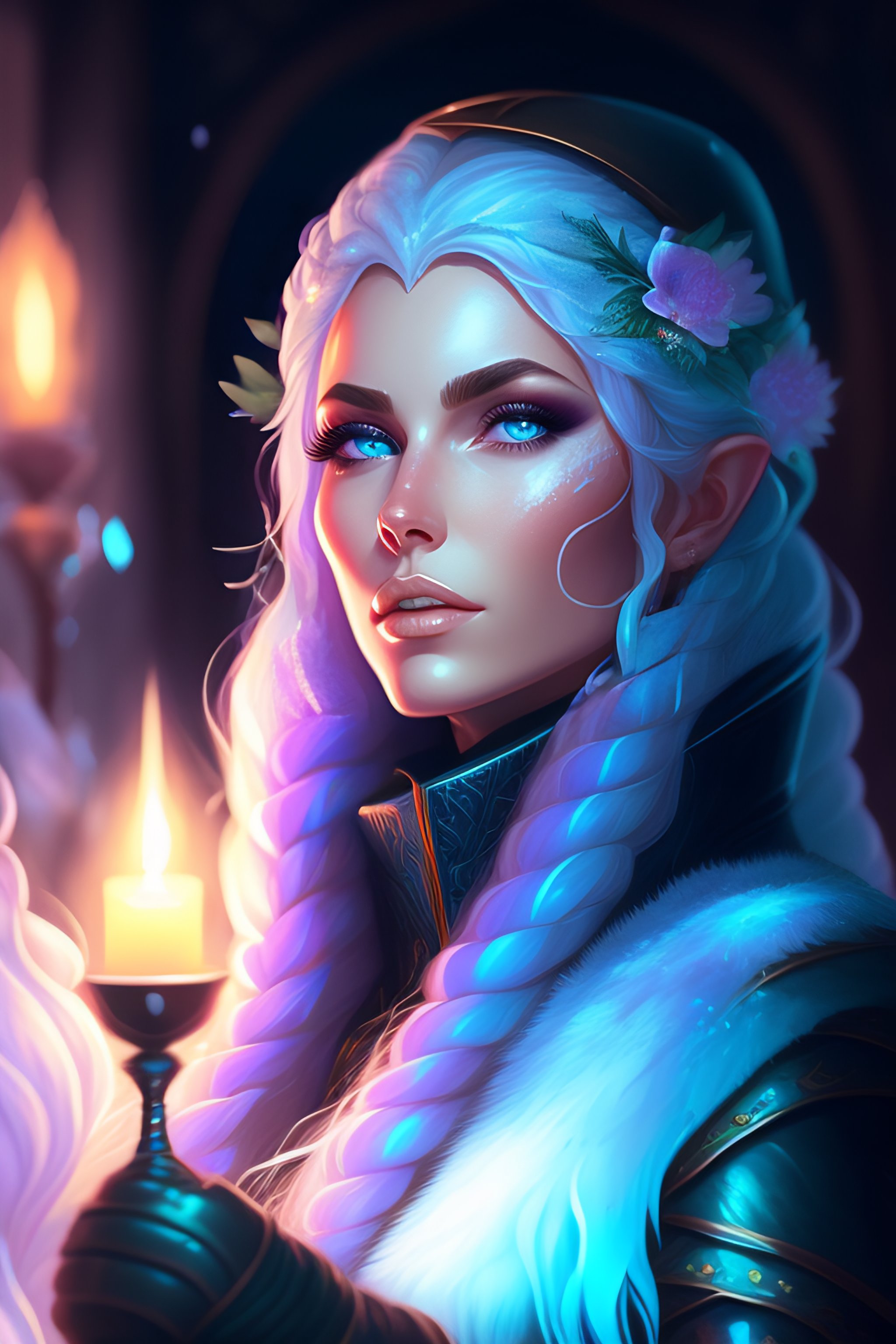 Lexica - Dan mumford paint, a fantasy elf woman trapped and frozen ...