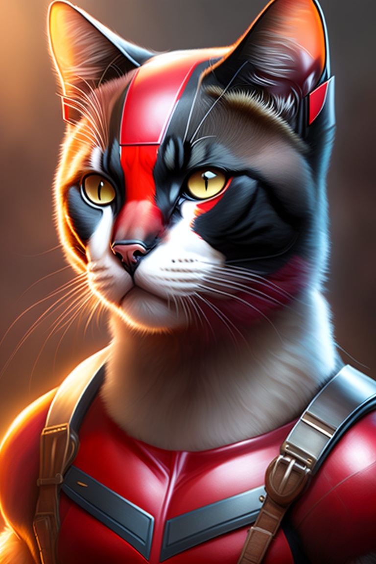 Lexica - Produce an image of a cat that has been artistically painted ...