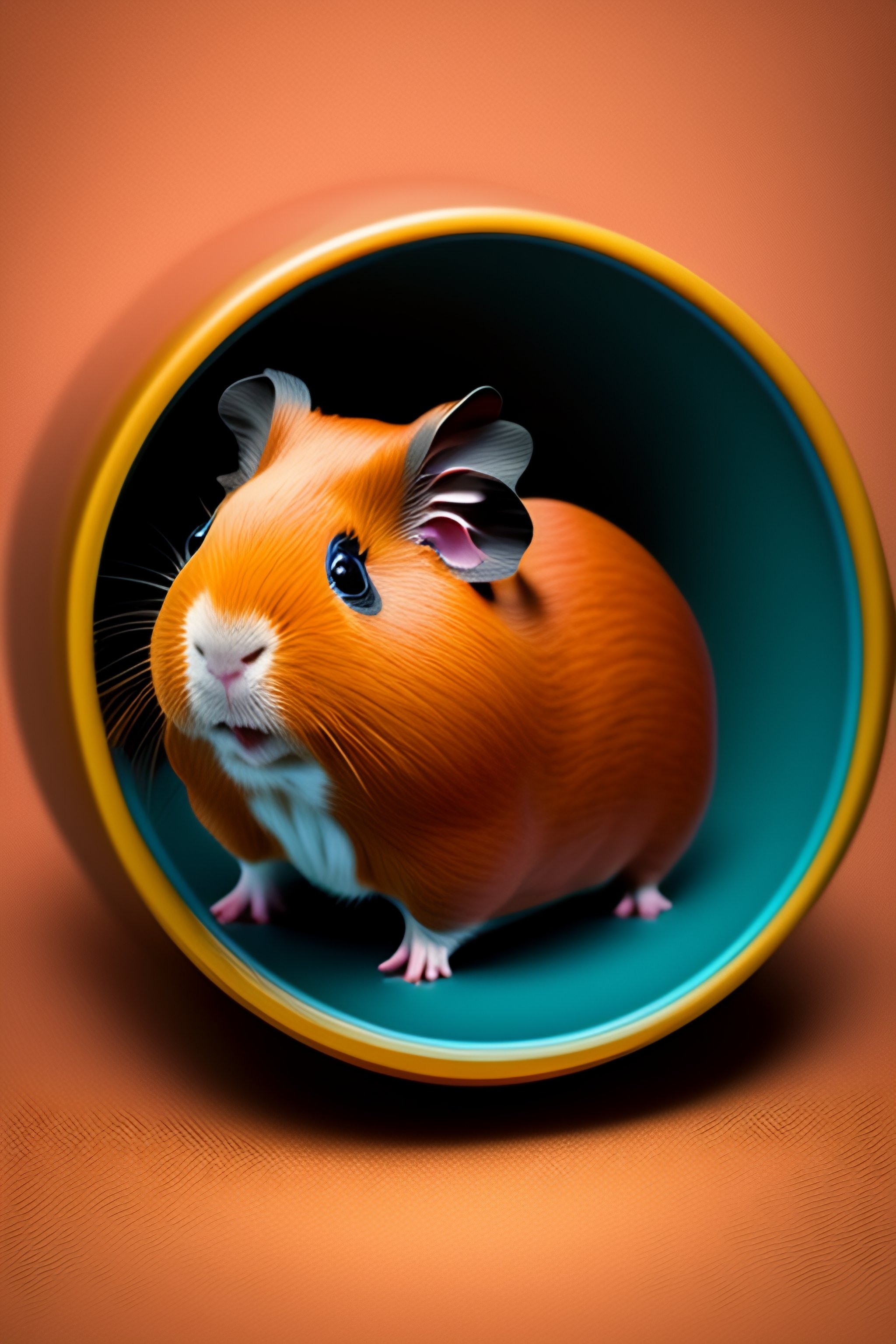 Lexica - Guinea pig super hero flying