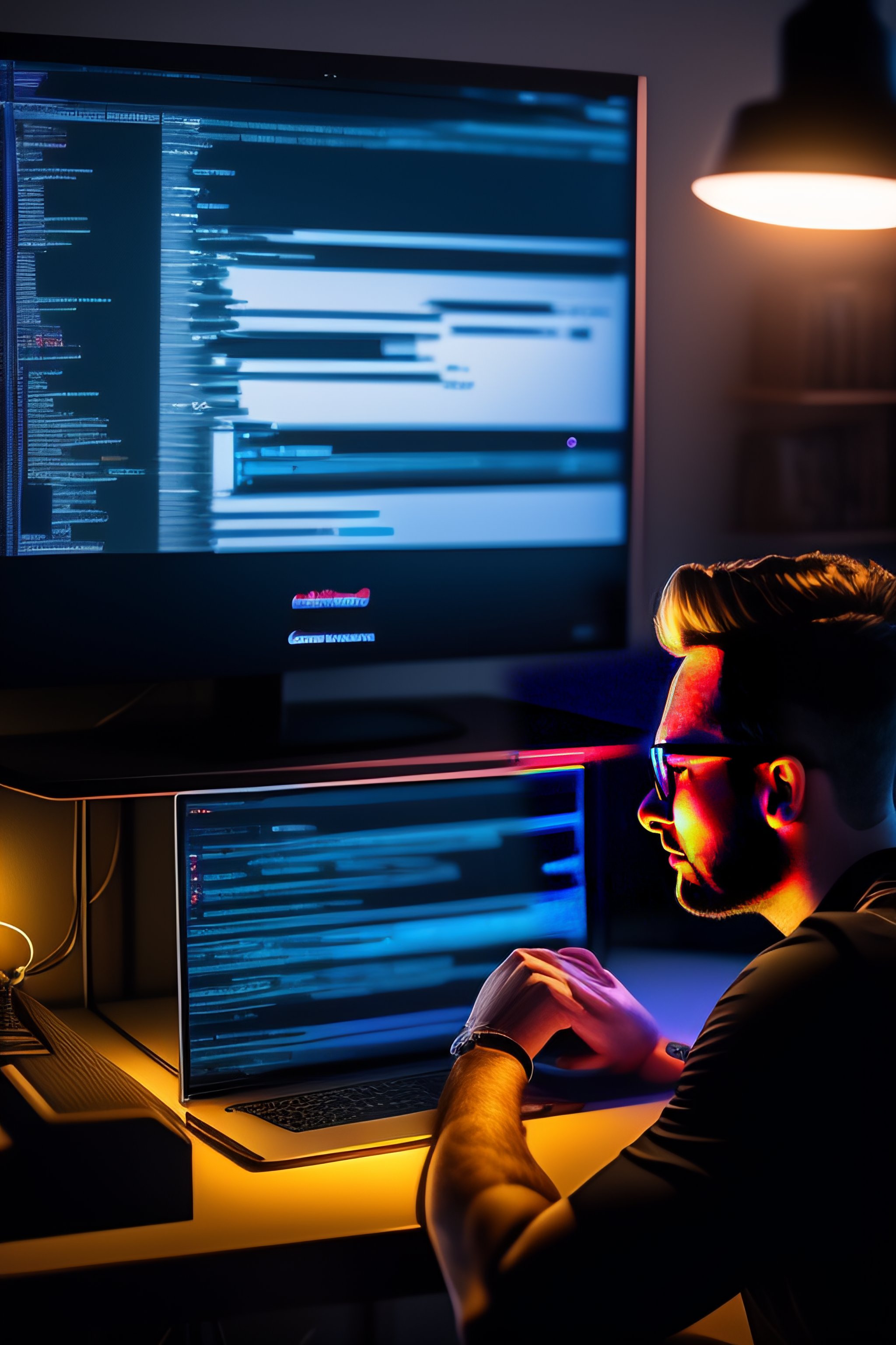 Lexica - Web developer coding in the dark