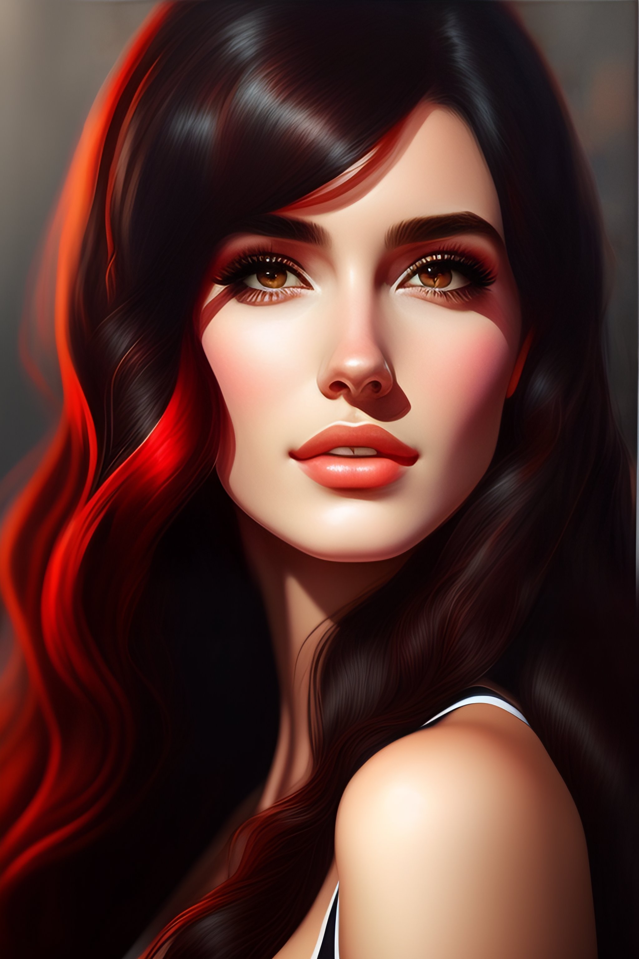 Lexica - A realistic illustration portrait of a beautiful cute girl ...