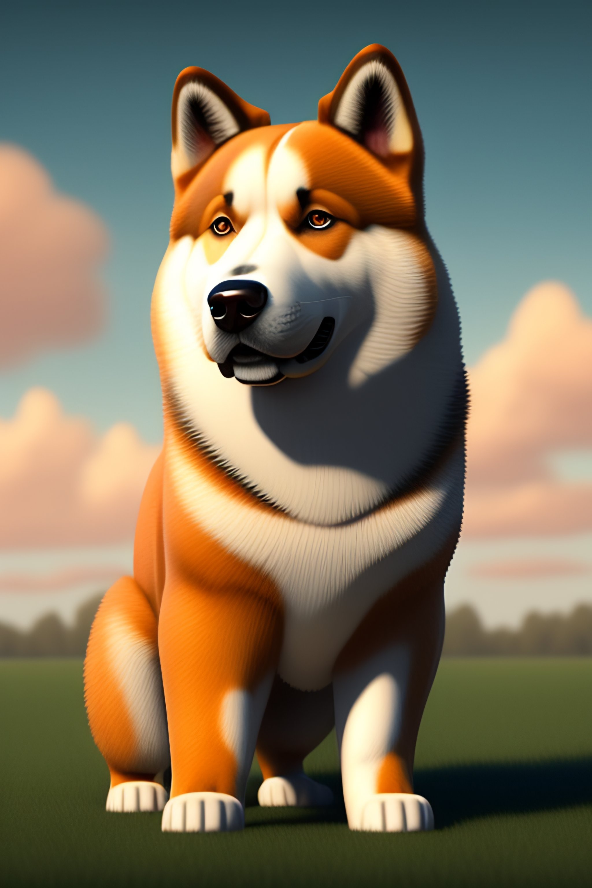 Lexica - BOY AND AKITA INU DOG IN PIXAR STYLE TRENDING ON ARTSTATION