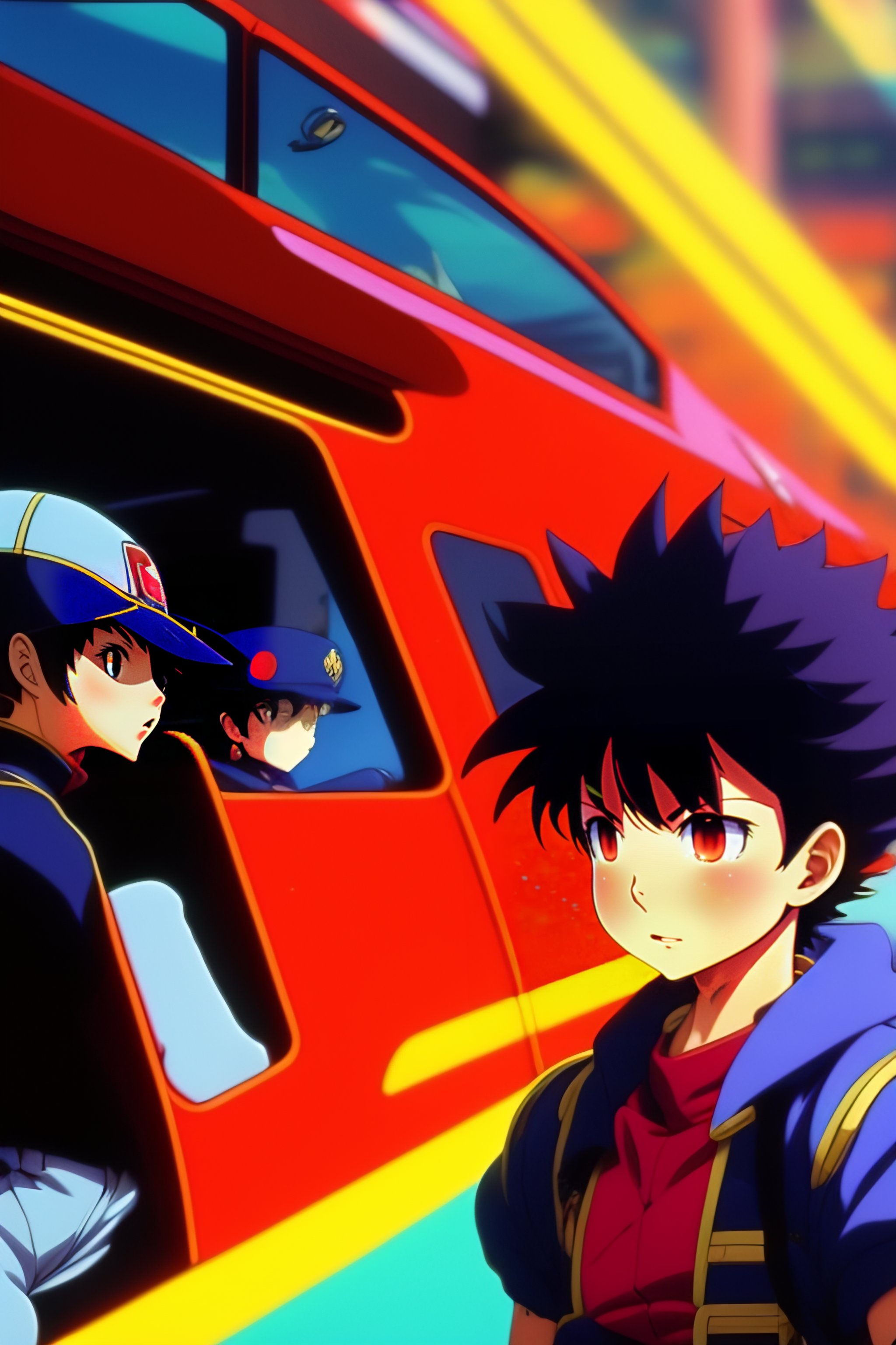 Lexica - Vintage anime screenshot from Gon and Killua of Hunter x Hunter,  90's anime aesthetic. A stunning maximalist screenshot of the two. They  are