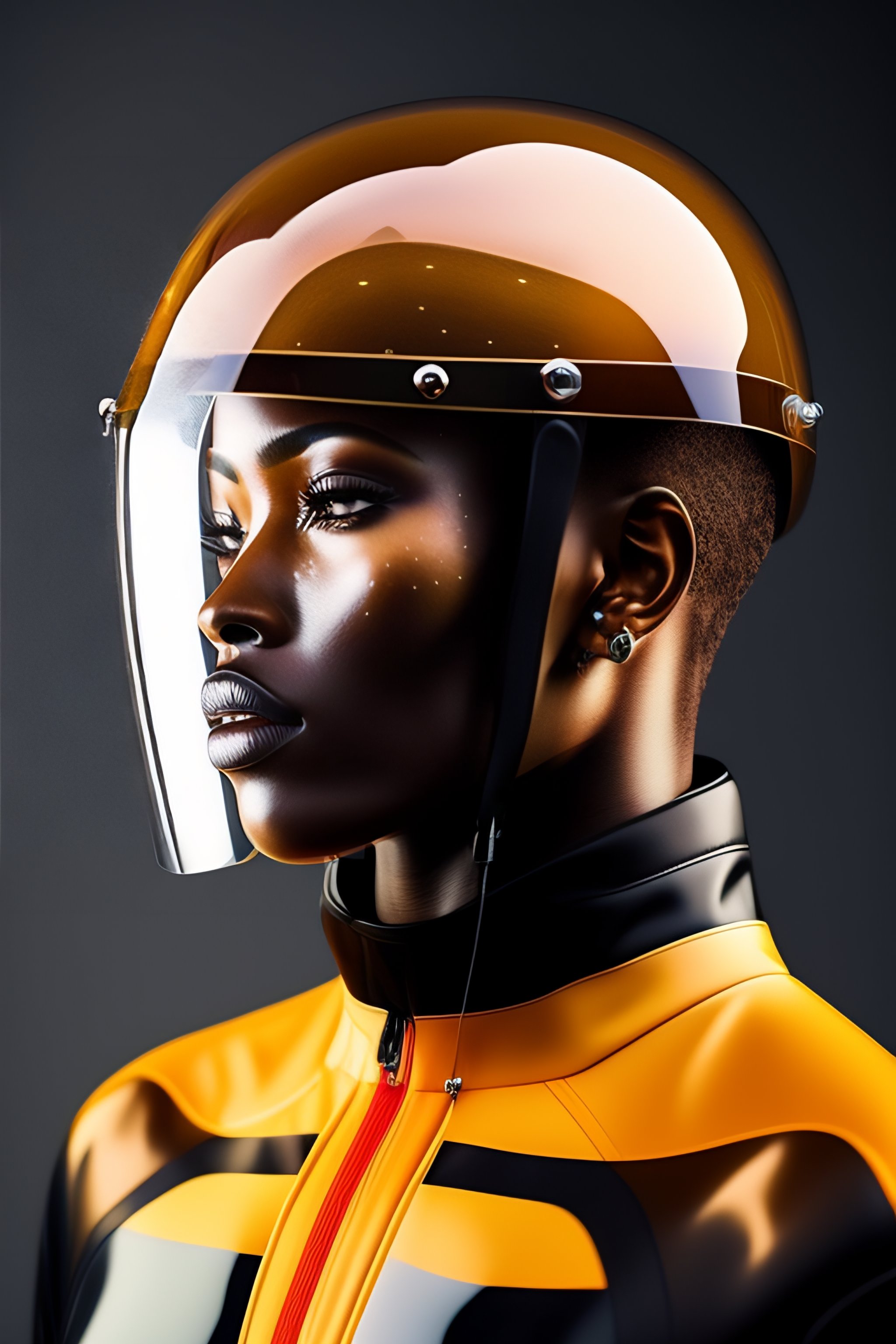 Lexica - Transparent motorbike helmet from nike and jacquemus