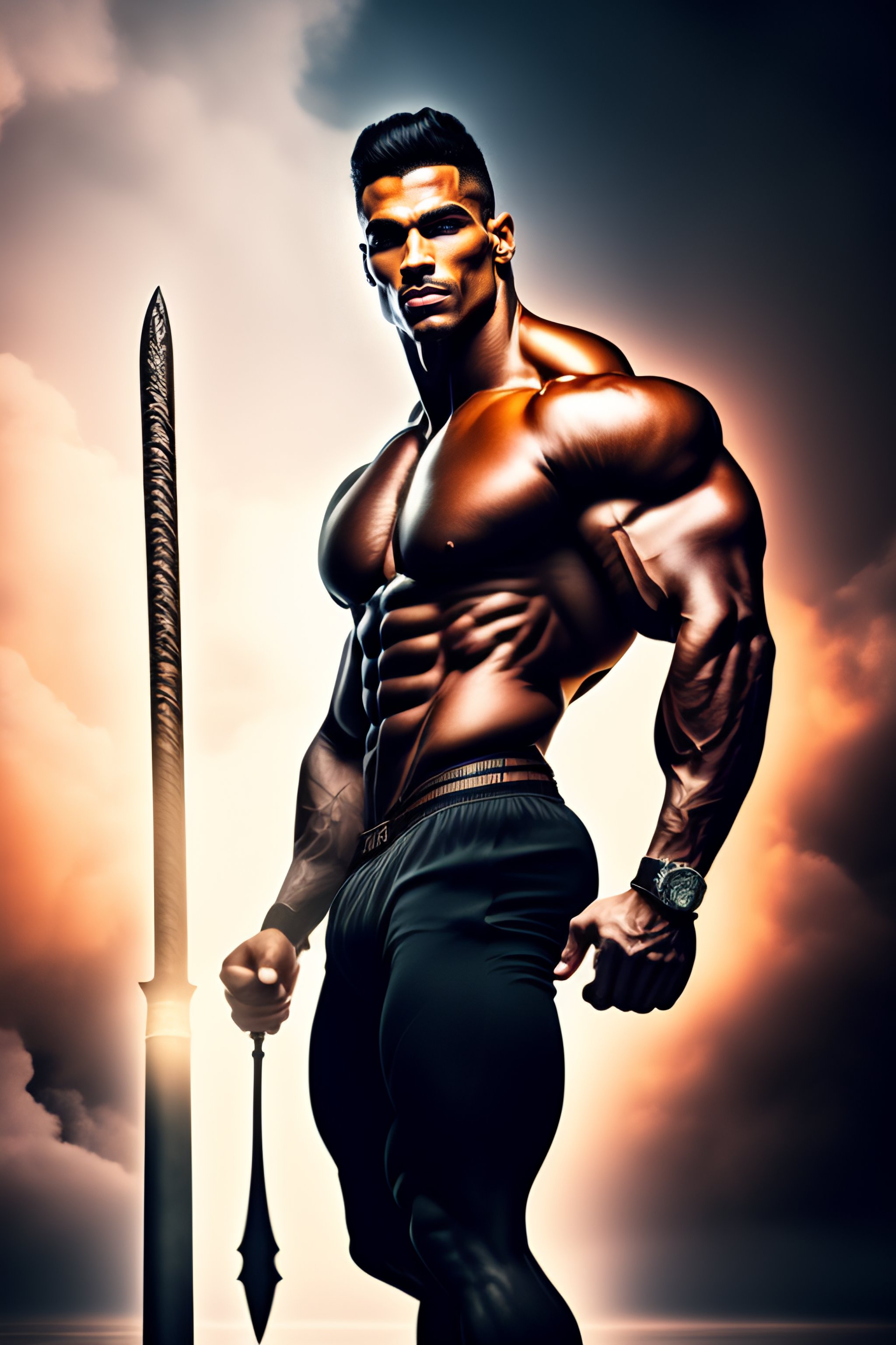 Lexica - Full body potrait of skinny ripped strong greek god and ...