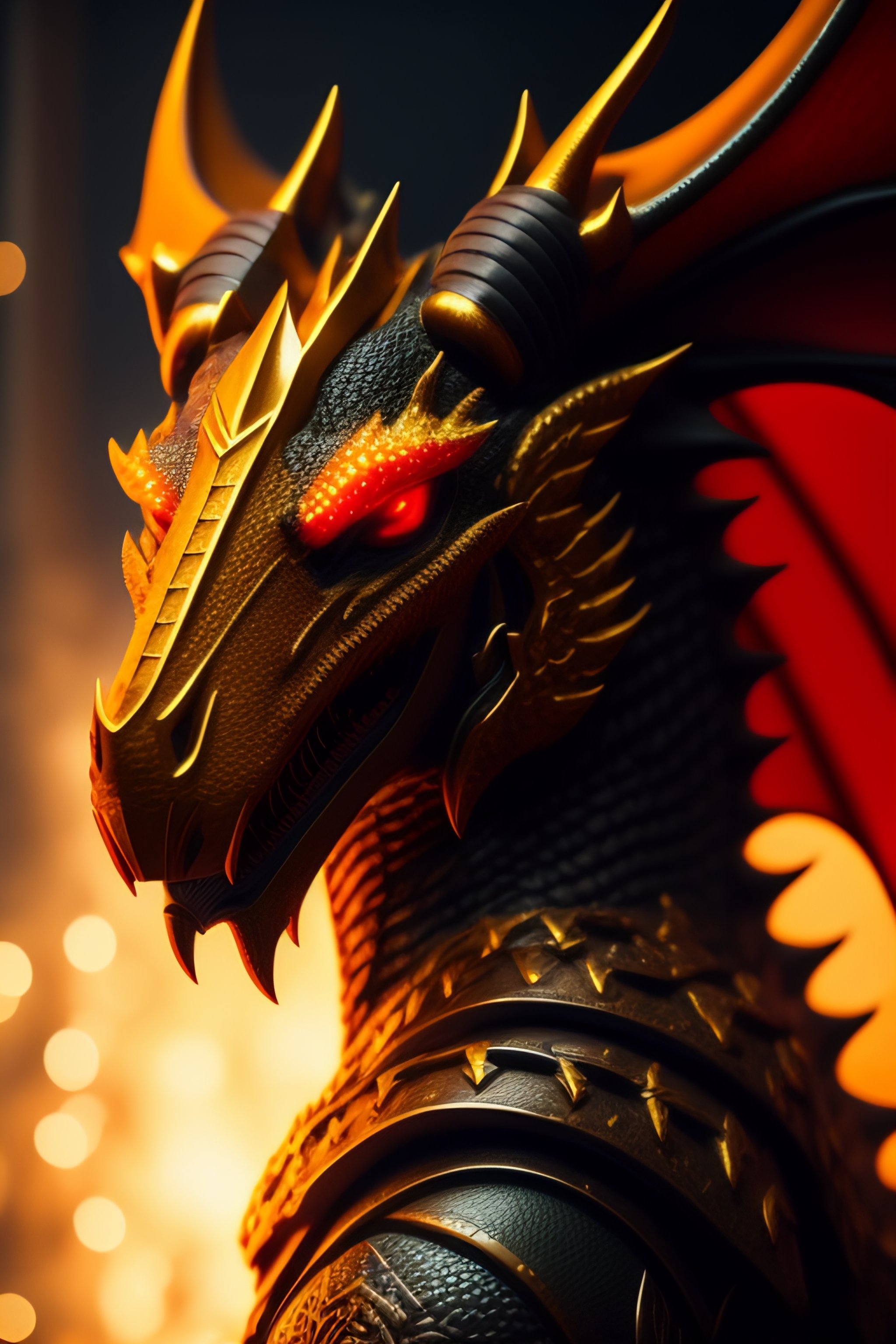 Lexica - A dragon as the doomslayer,