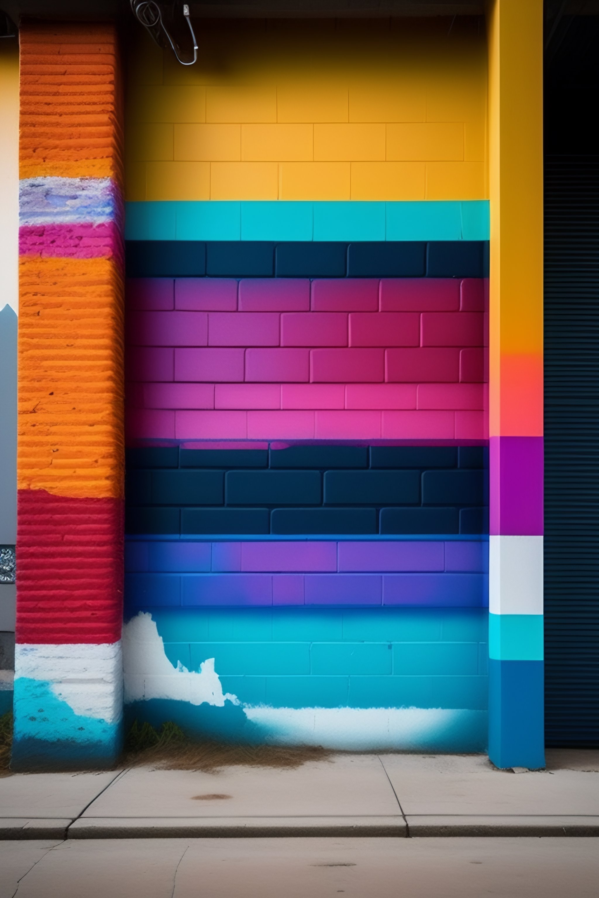 Lexica Spray paint brick wall with graffiti with the word Arnon in