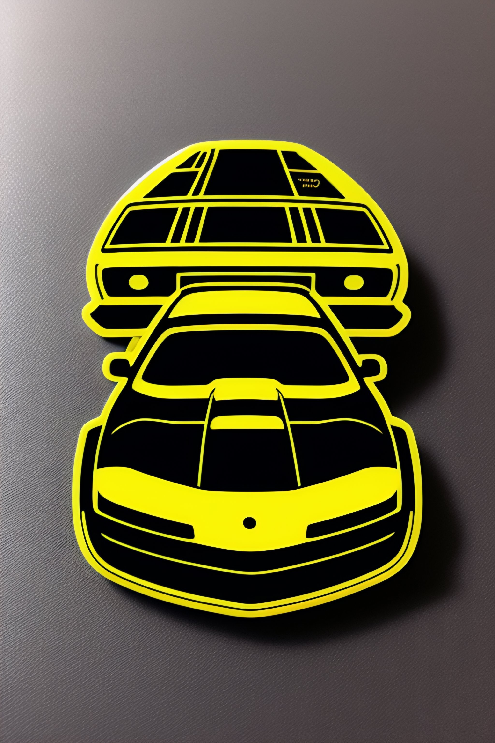 Lexica - Cartoon JDM car , sticker, initial d anime style, solid background  color