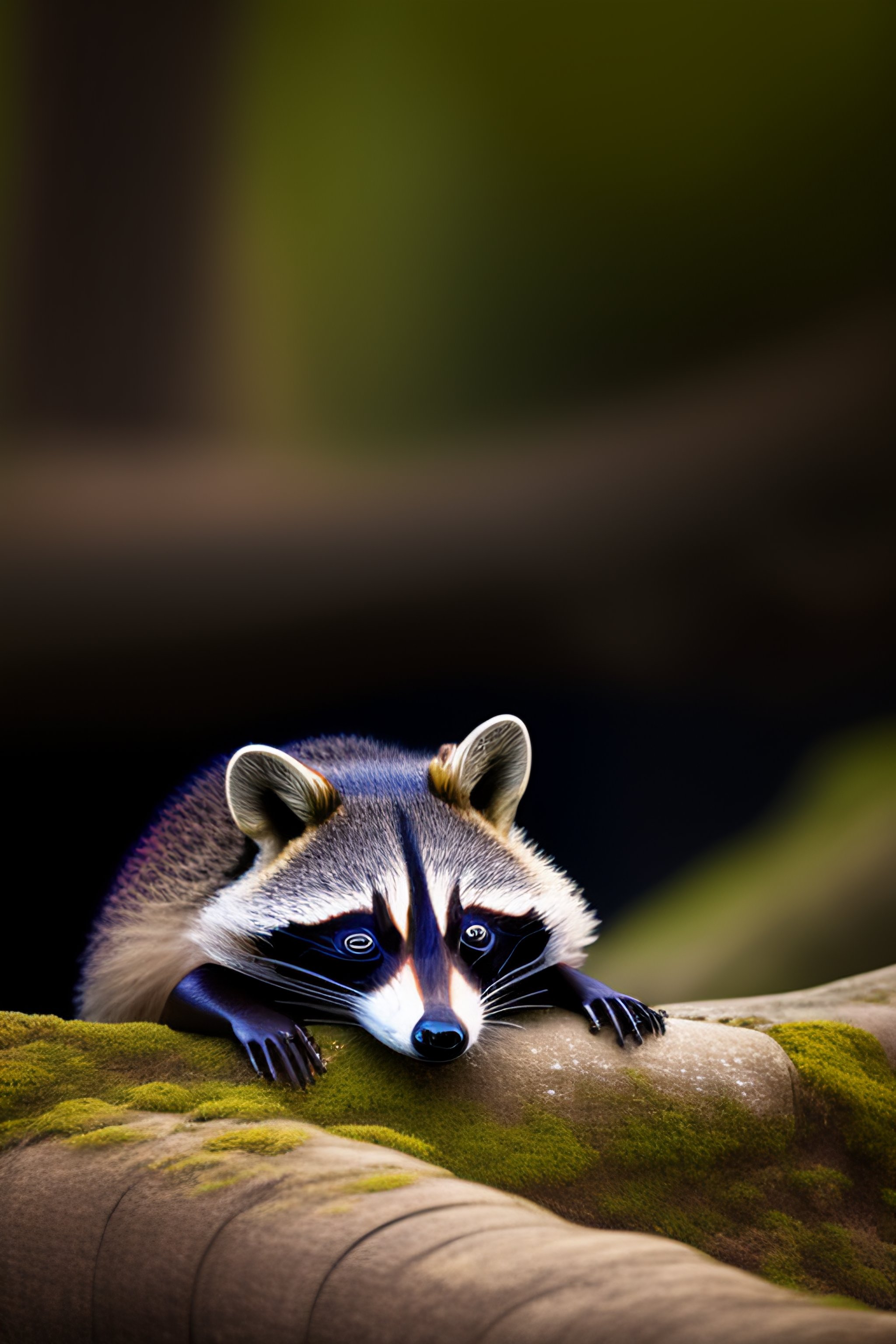 Lexica - Tired raccoon