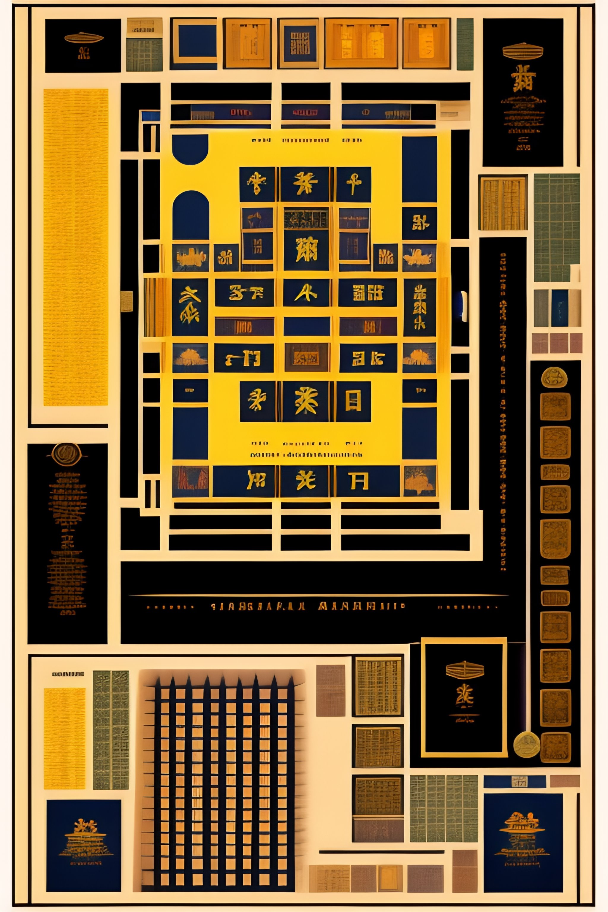 Lexica - Ancient scroll diagram, bold shūji, chart, schematics ...