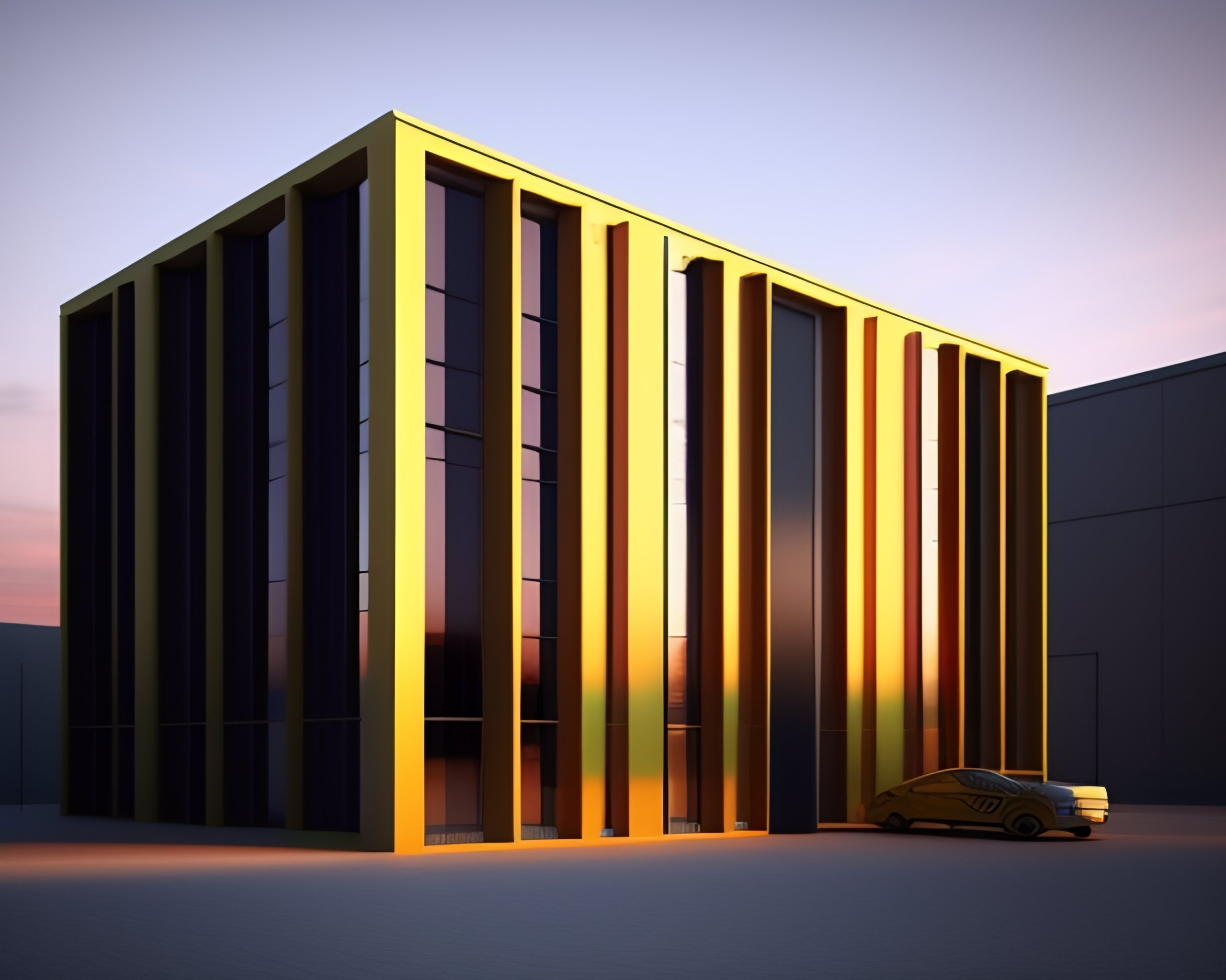 Lexica - 3d building being rendered