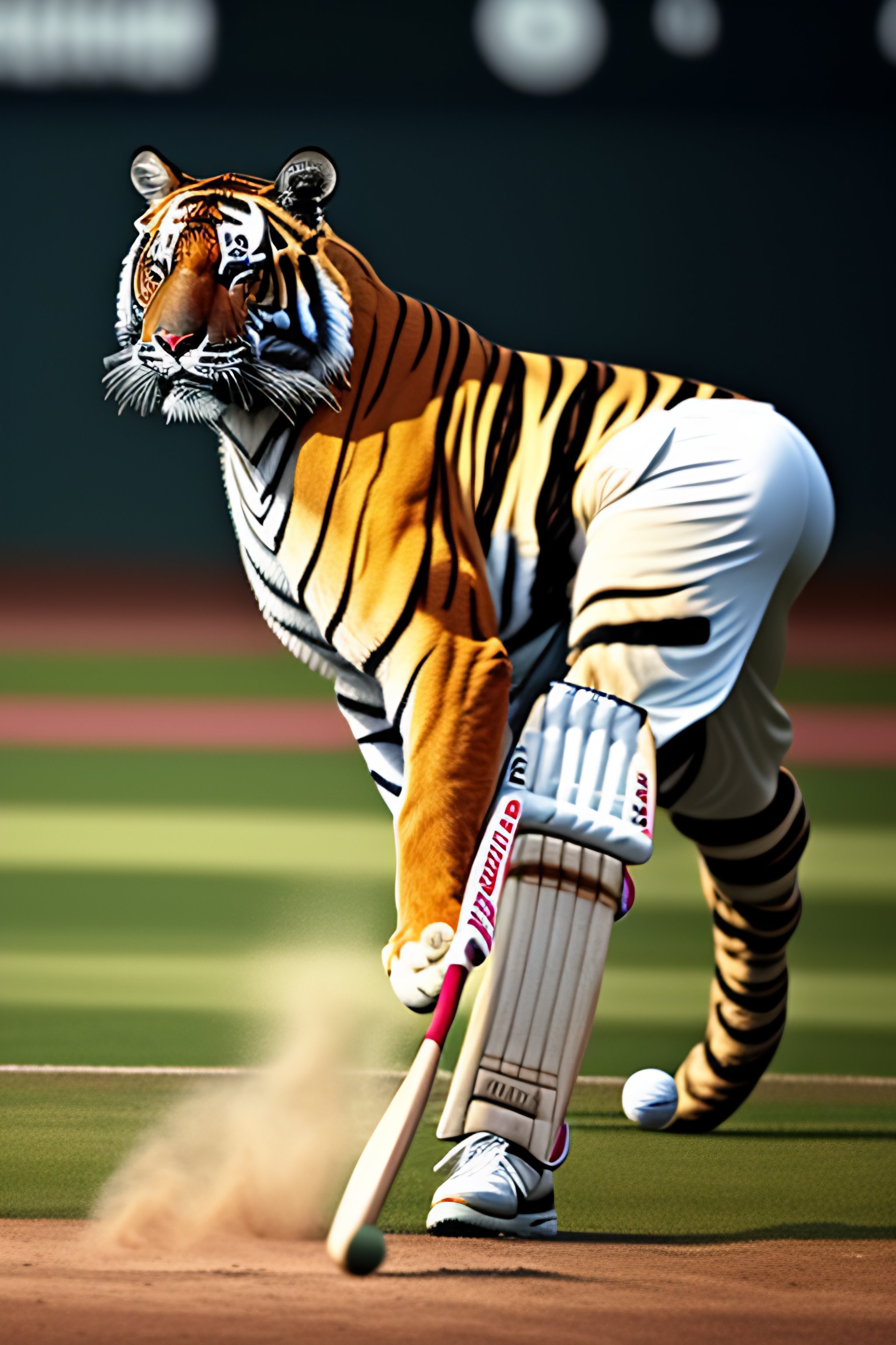 Lexica Tiger playing cricket