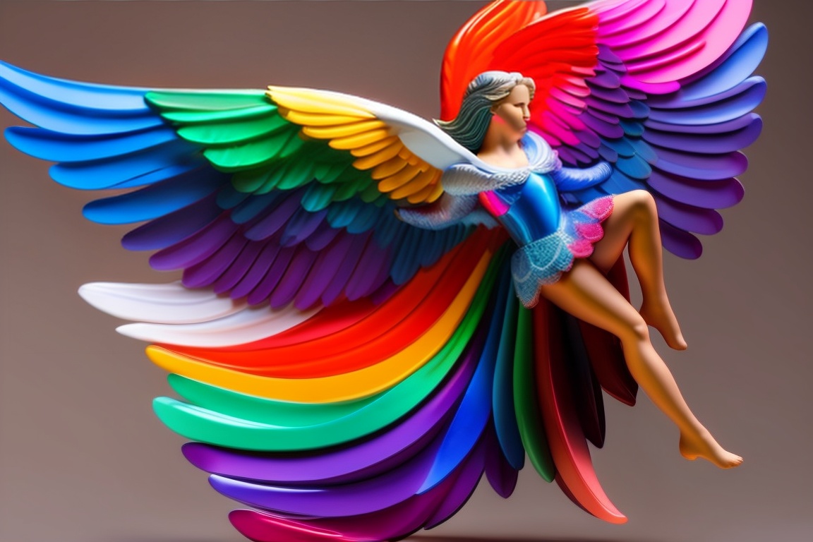 Lexica ANGEL, multicolor flying angel