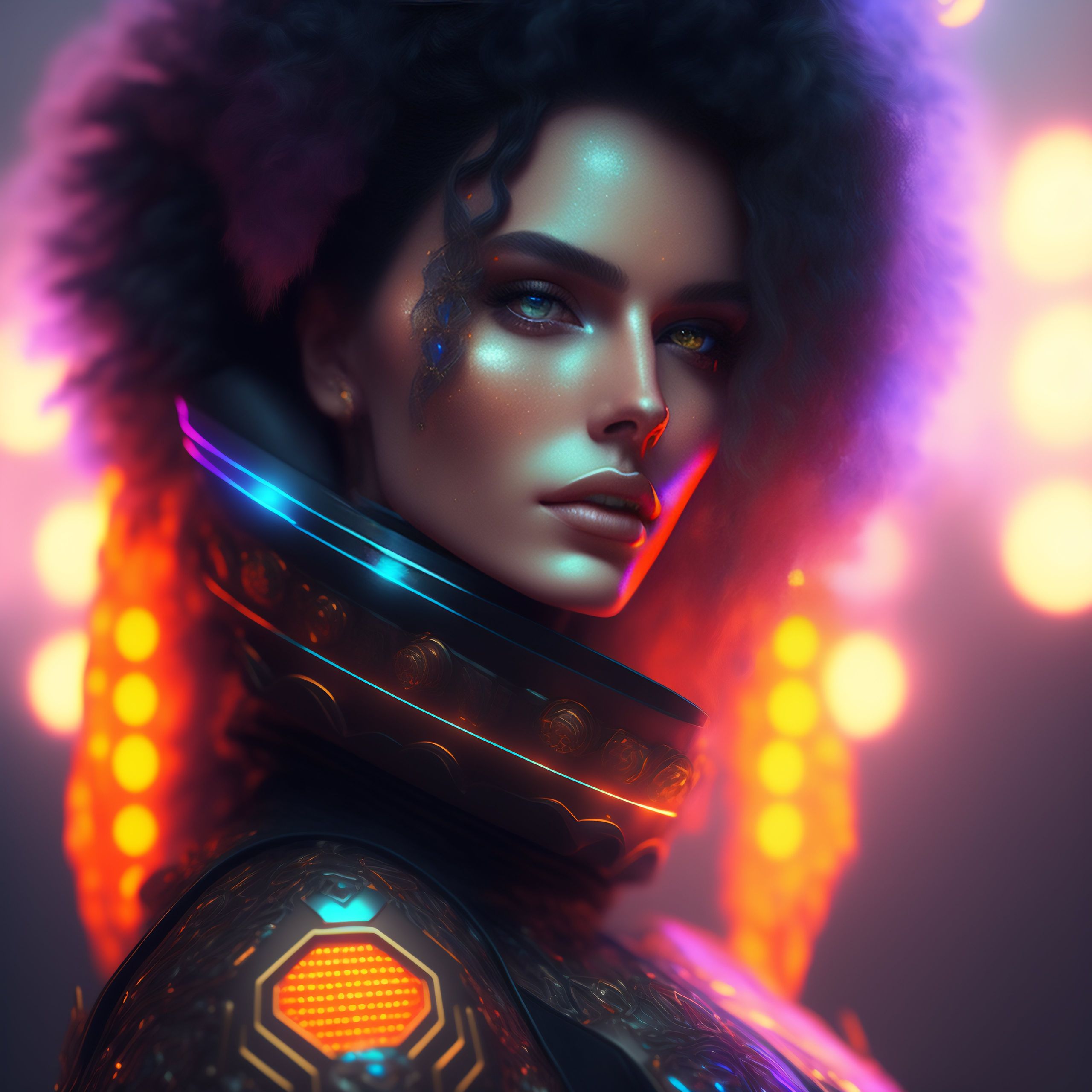 Lexica - Bright psychedelic hairy angel cyborg, diffuse lighting ...